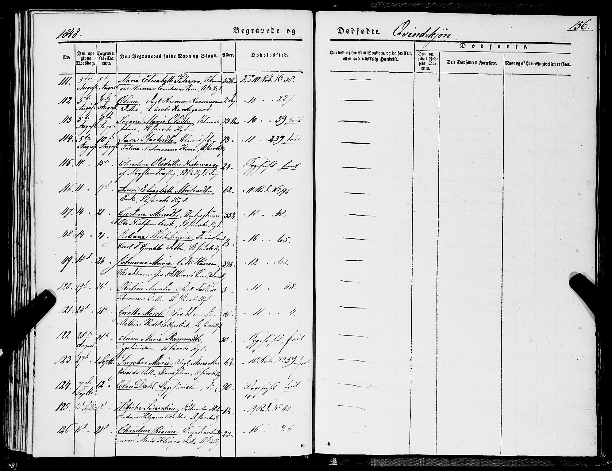 Domkirken sokneprestembete, AV/SAB-A-74801/H/Haa/L0040: Parish register (official) no. E 1, 1841-1853, p. 156