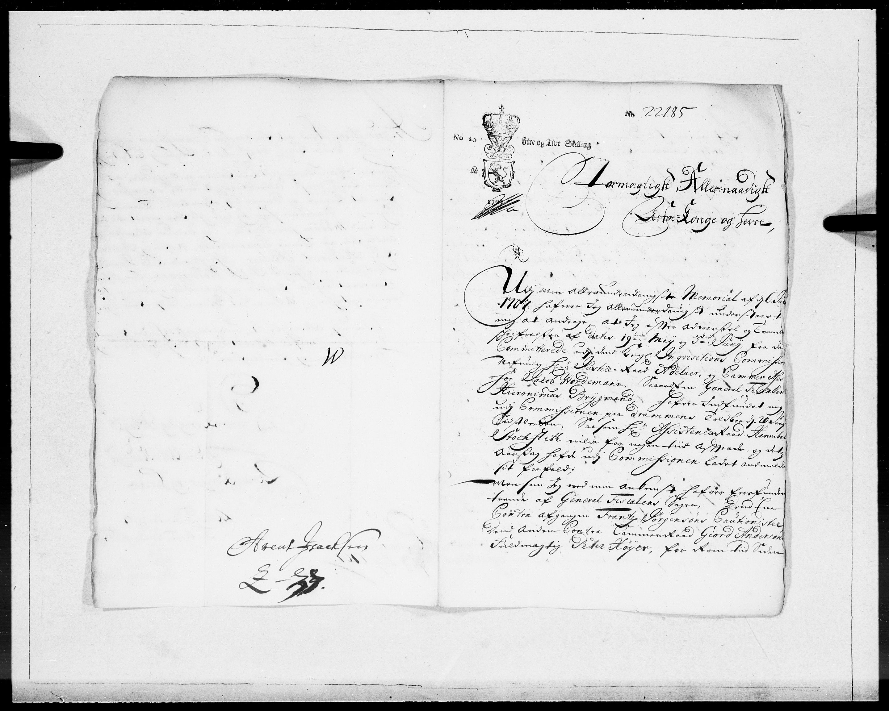 Danske Kanselli 1572-1799, AV/RA-EA-3023/F/Fc/Fcc/Fcca/L0064: Norske innlegg 1572-1799, 1707, p. 31