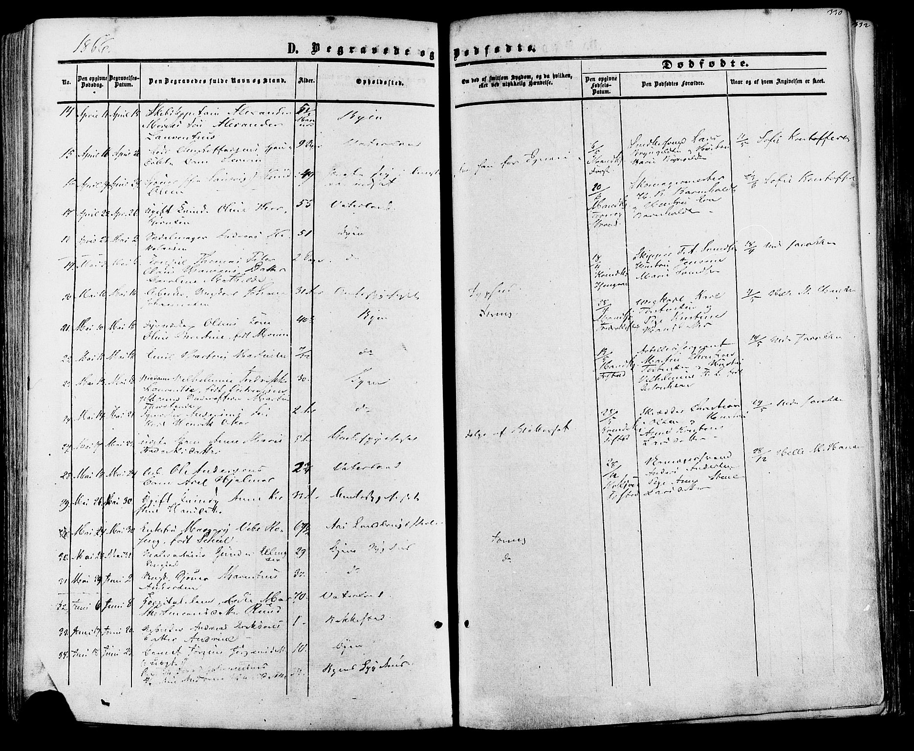 Fredrikstad prestekontor Kirkebøker, SAO/A-11082/F/Fa/L0006: Parish register (official) no. 6, 1857-1878, p. 330