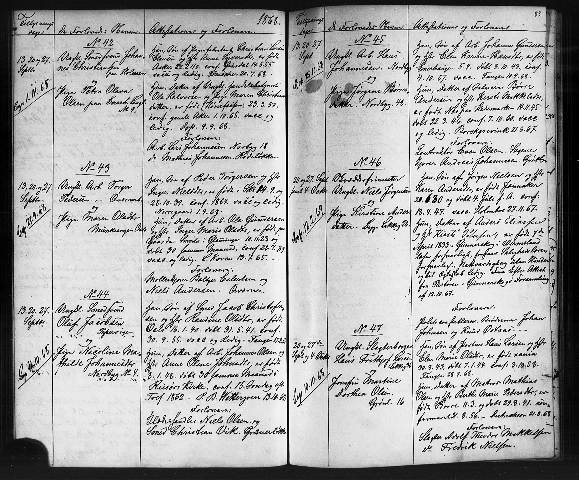 Grønland prestekontor Kirkebøker, SAO/A-10848/G/Ga/L0002: Parish register (copy) no. 2, 1861-1863, p. 83