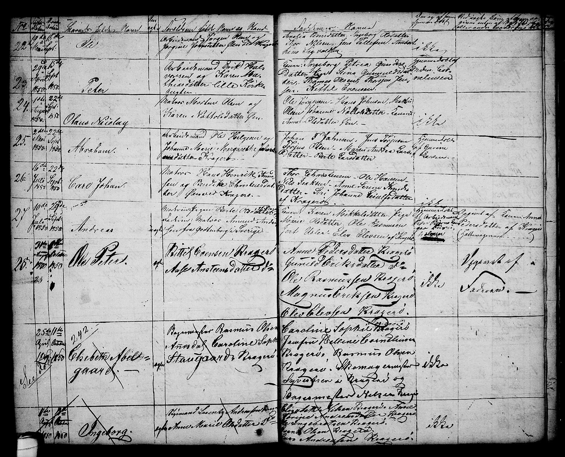 Kragerø kirkebøker, AV/SAKO-A-278/G/Ga/L0003: Parish register (copy) no. 3, 1832-1852, p. 270