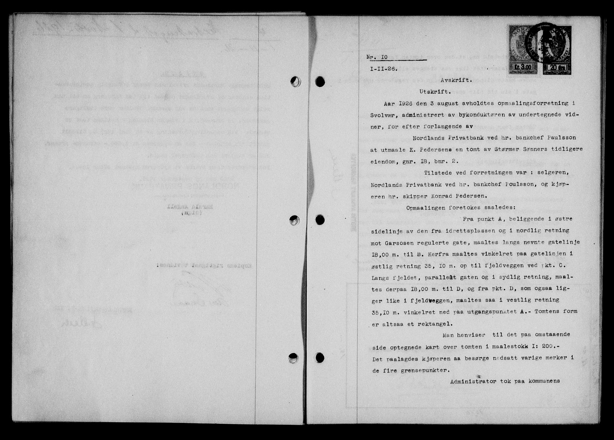Lofoten sorenskriveri, SAT/A-0017/1/2/2C/L0014b: Mortgage book no. 14b, 1926-1926, Deed date: 01.11.1926