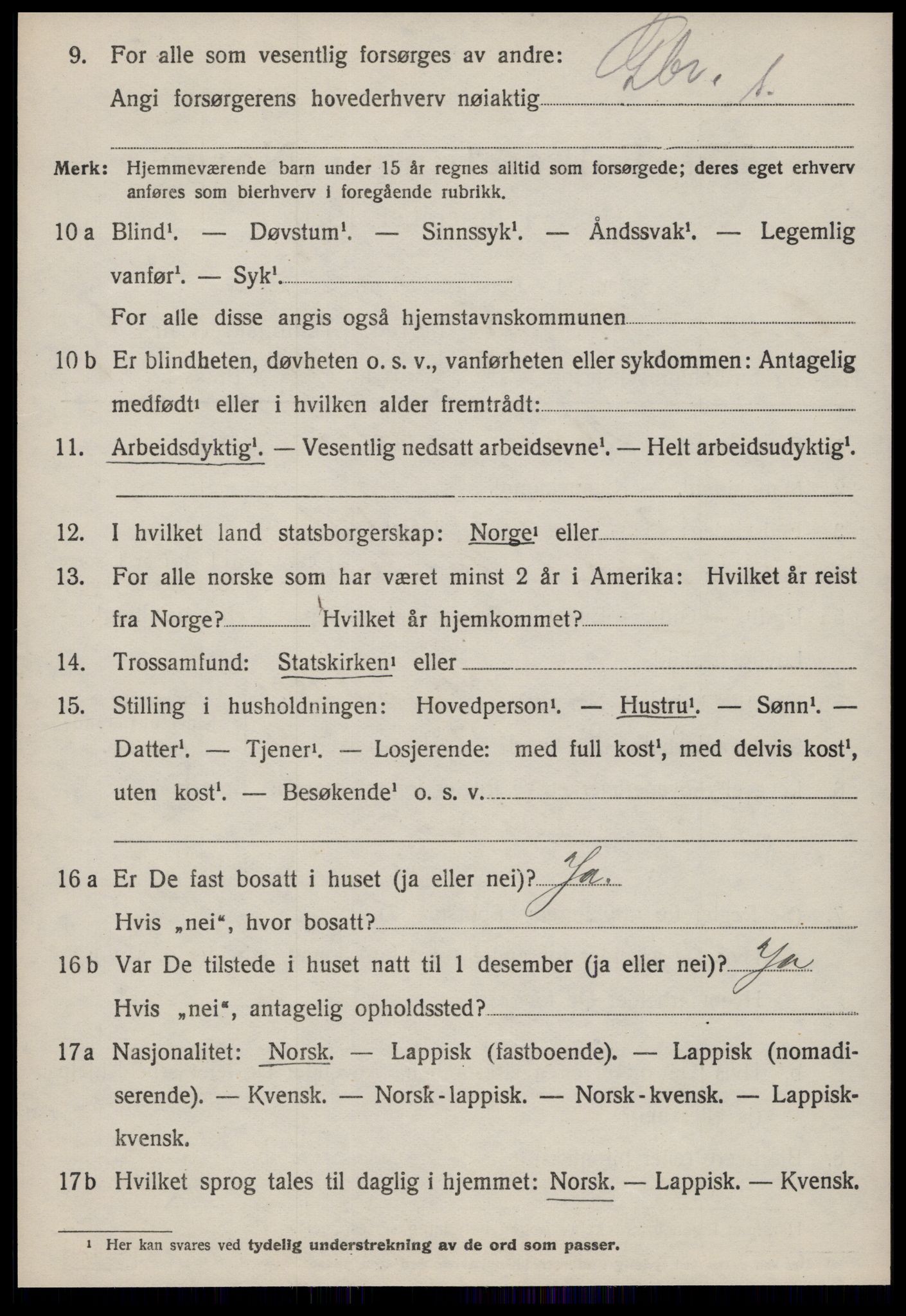 SAT, 1920 census for Oppdal, 1920, p. 5284