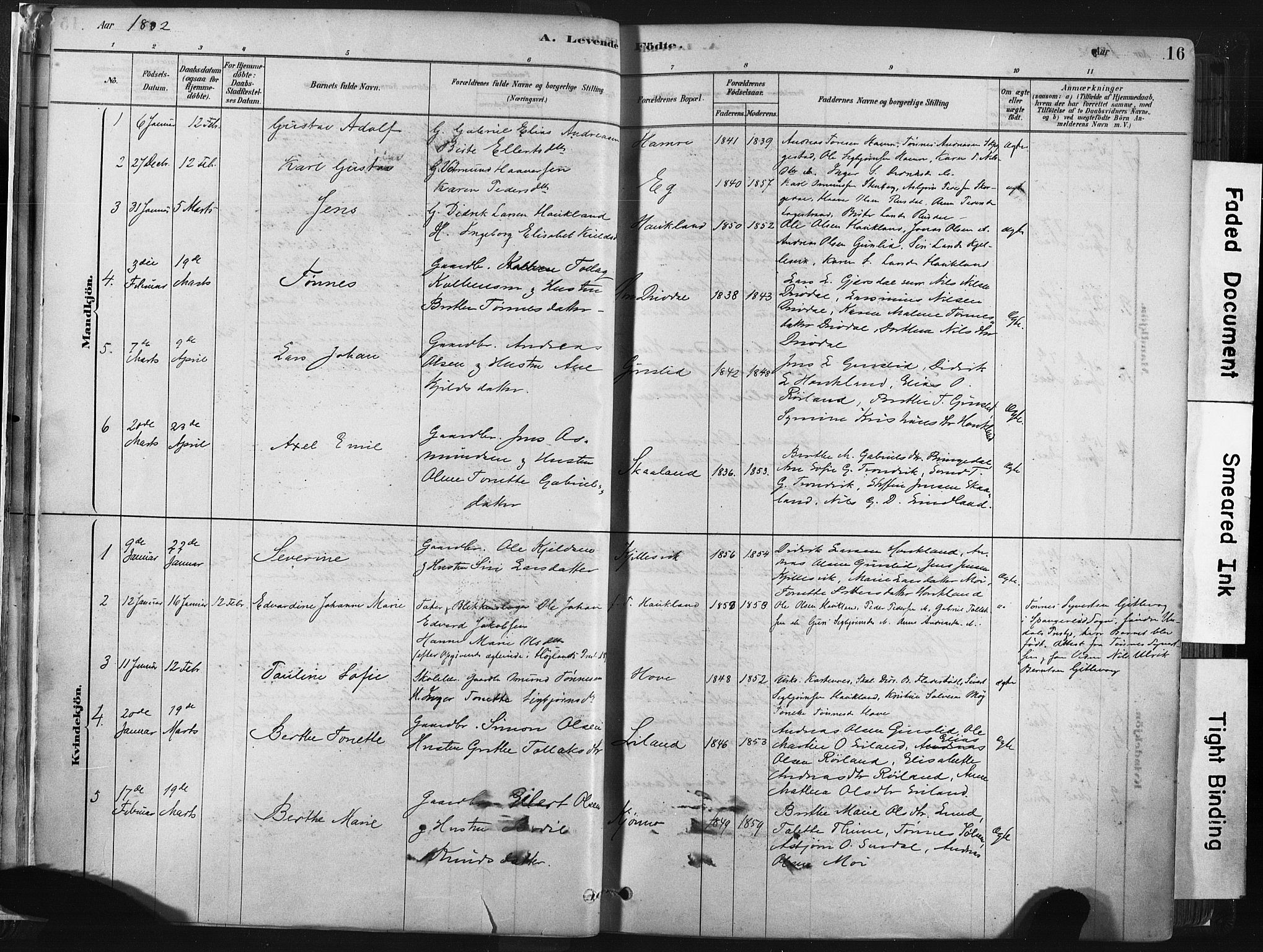 Lund sokneprestkontor, AV/SAST-A-101809/S06/L0011: Parish register (official) no. A 10, 1877-1904, p. 16