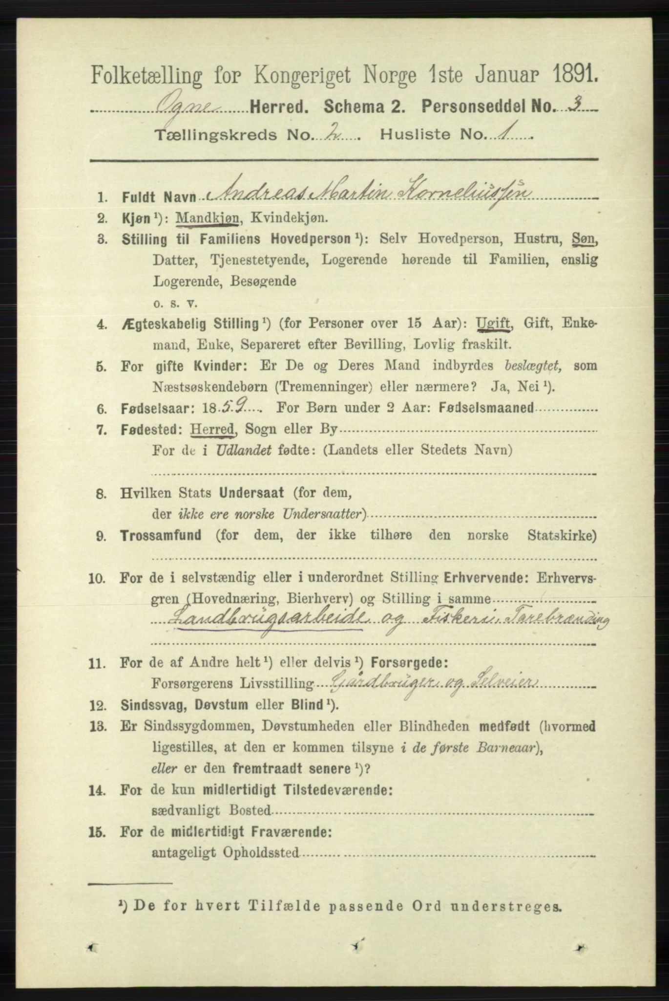 RA, 1891 census for 1117 Ogna, 1891, p. 770