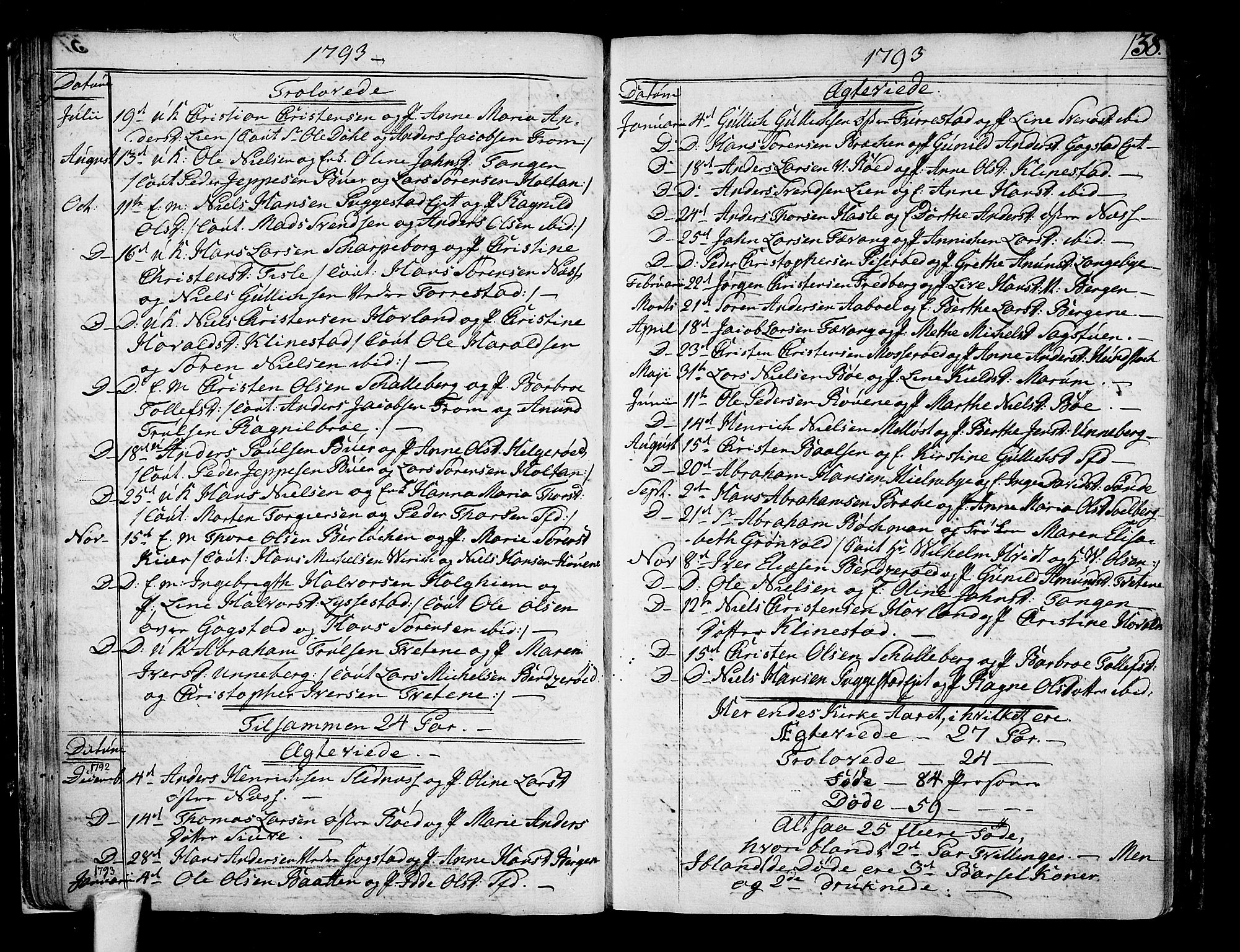 Sandar kirkebøker, AV/SAKO-A-243/F/Fa/L0003: Parish register (official) no. 3, 1789-1814, p. 38