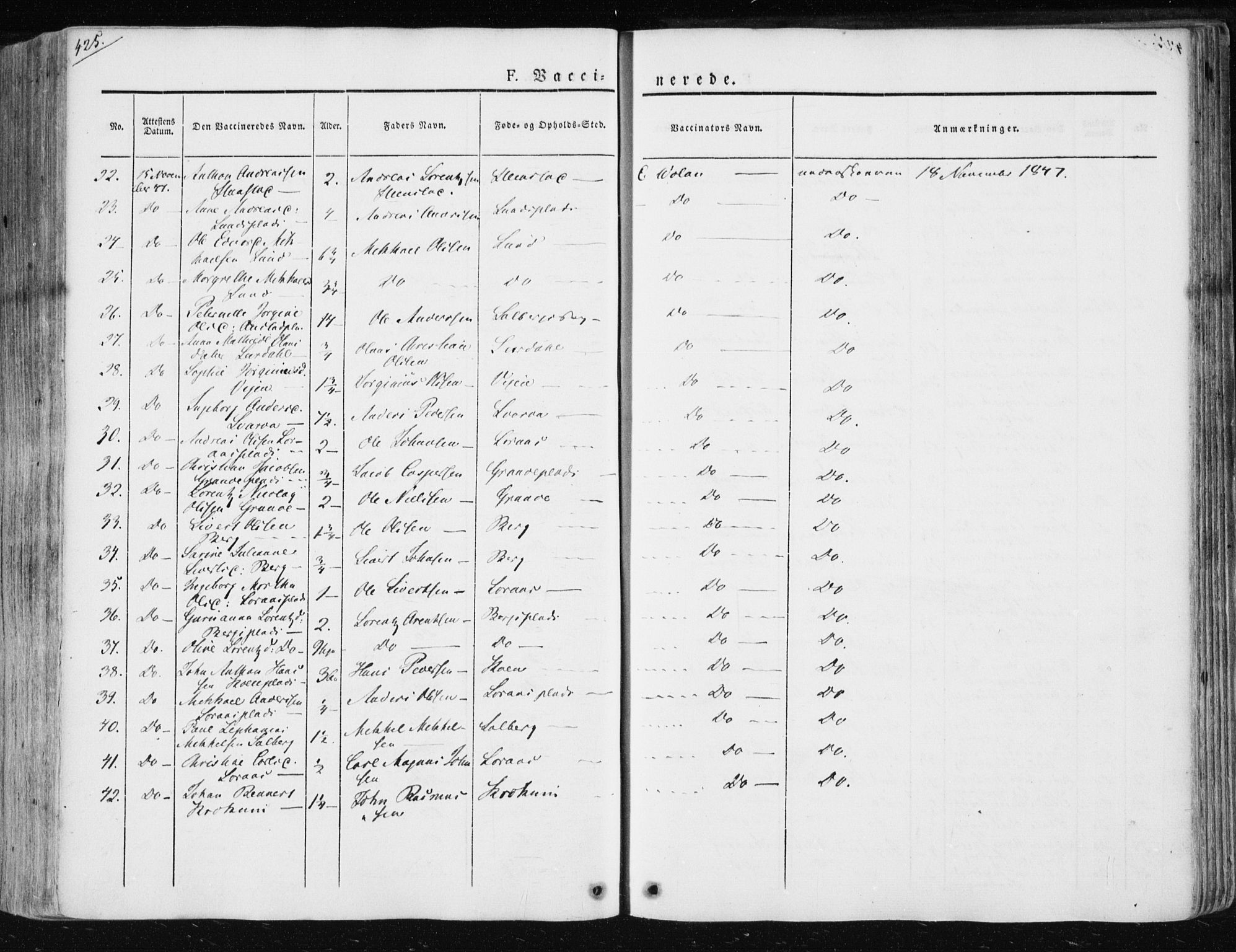 Ministerialprotokoller, klokkerbøker og fødselsregistre - Nord-Trøndelag, AV/SAT-A-1458/730/L0280: Parish register (official) no. 730A07 /1, 1840-1854, p. 425