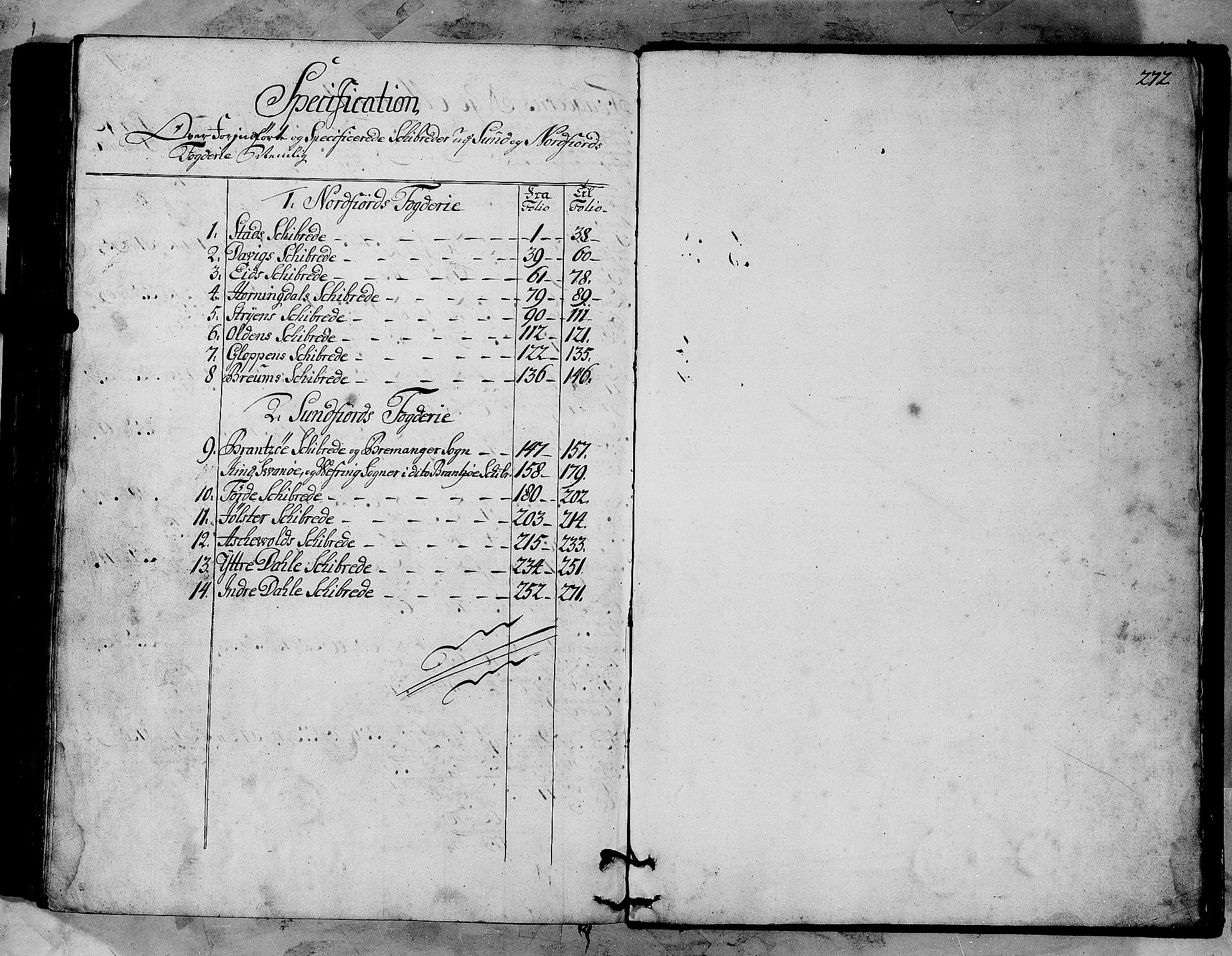 Rentekammeret inntil 1814, Realistisk ordnet avdeling, RA/EA-4070/N/Nb/Nbf/L0147: Sunnfjord og Nordfjord matrikkelprotokoll, 1723, p. 275