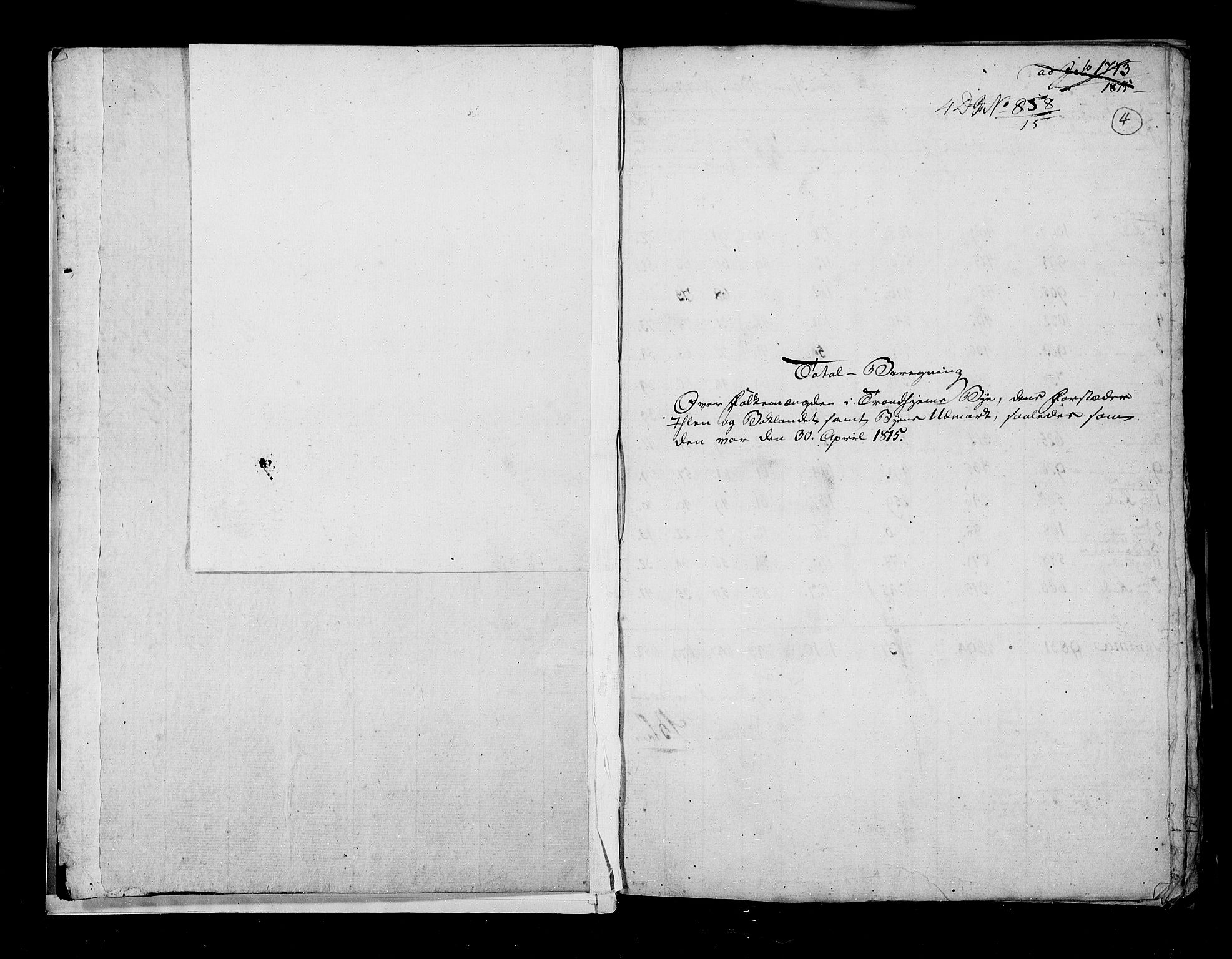 RA, Census 1815, vol. 4: Trondheim, 1815, p. 6