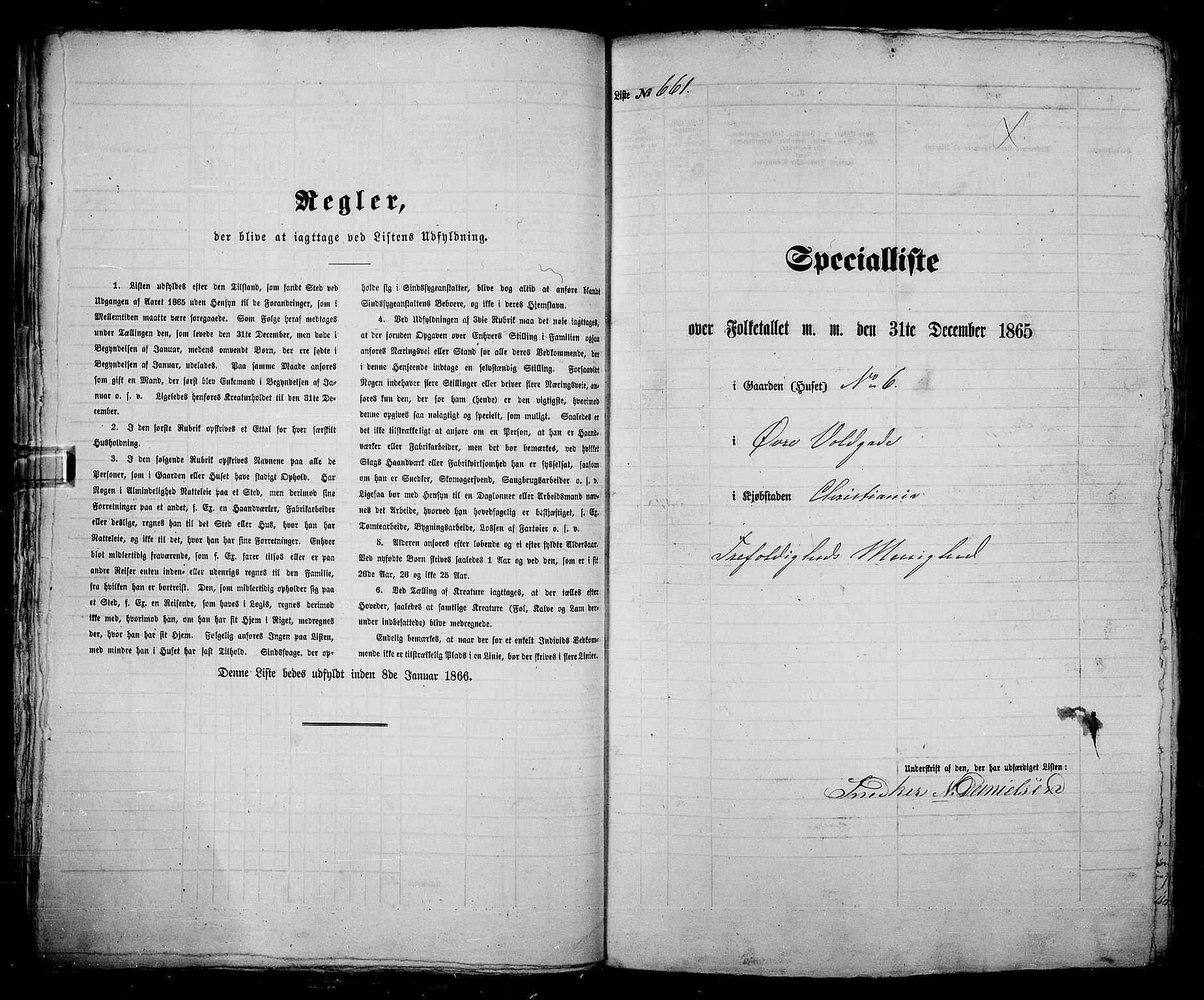 RA, 1865 census for Kristiania, 1865, p. 1718