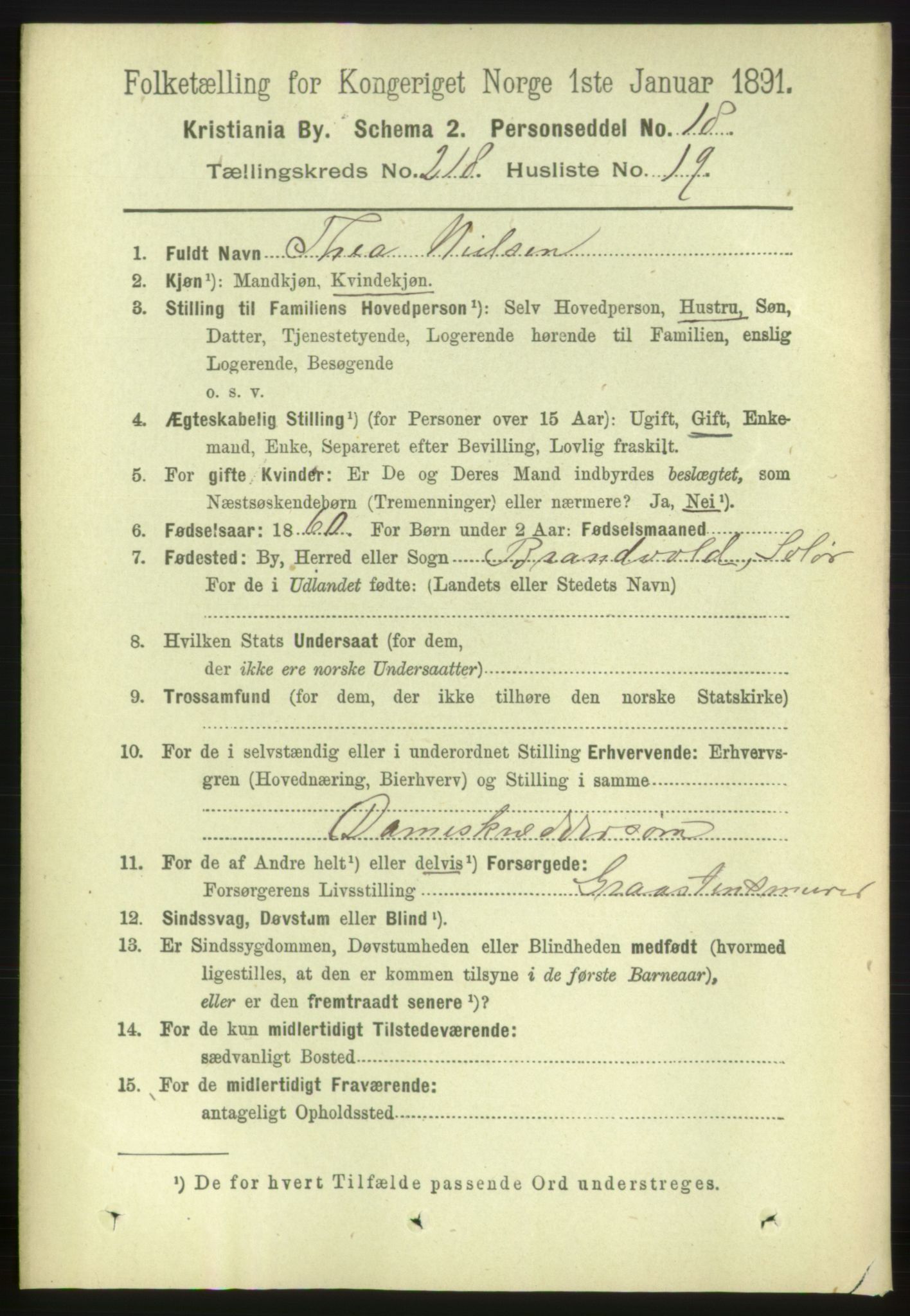 RA, 1891 census for 0301 Kristiania, 1891, p. 129490
