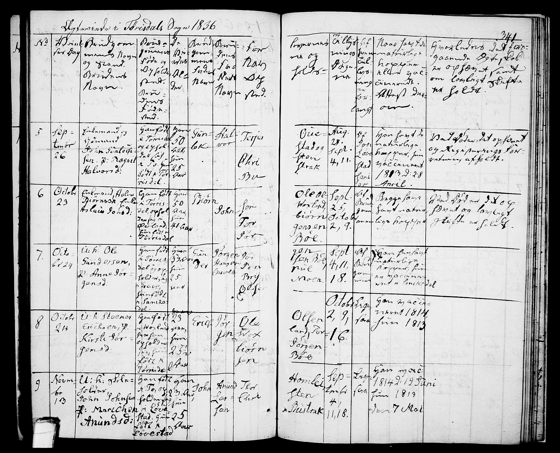 Drangedal kirkebøker, AV/SAKO-A-258/F/Fa/L0006: Parish register (official) no. 6, 1831-1837, p. 341