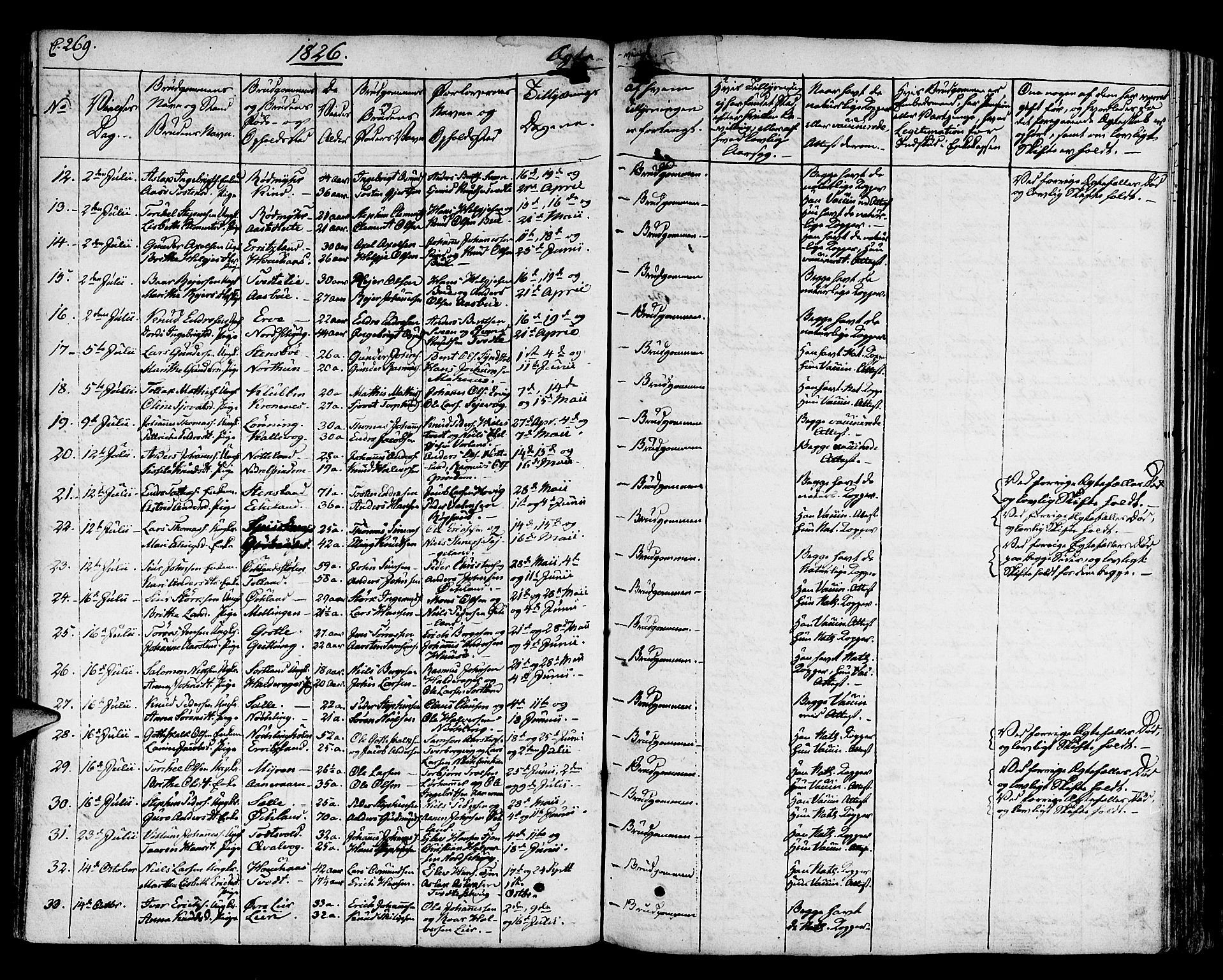 Finnås sokneprestembete, SAB/A-99925/H/Ha/Haa/Haaa/L0005: Parish register (official) no. A 5, 1823-1835, p. 269