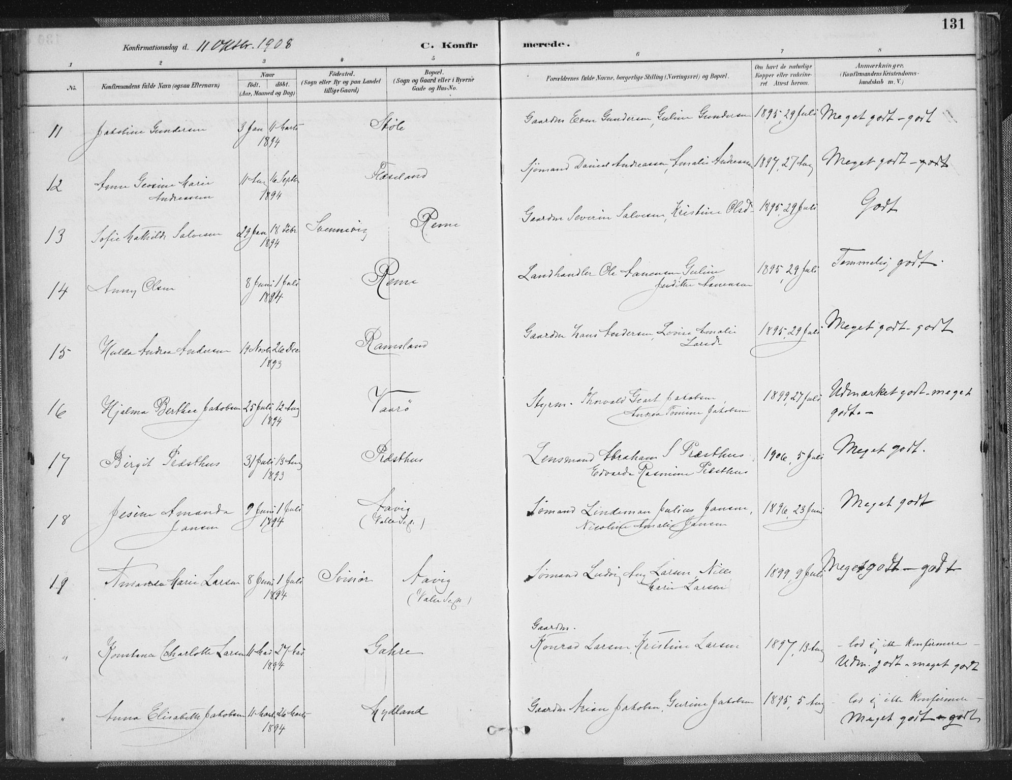 Sør-Audnedal sokneprestkontor, AV/SAK-1111-0039/F/Fa/Faa/L0004: Parish register (official) no. A 4, 1884-1909, p. 131