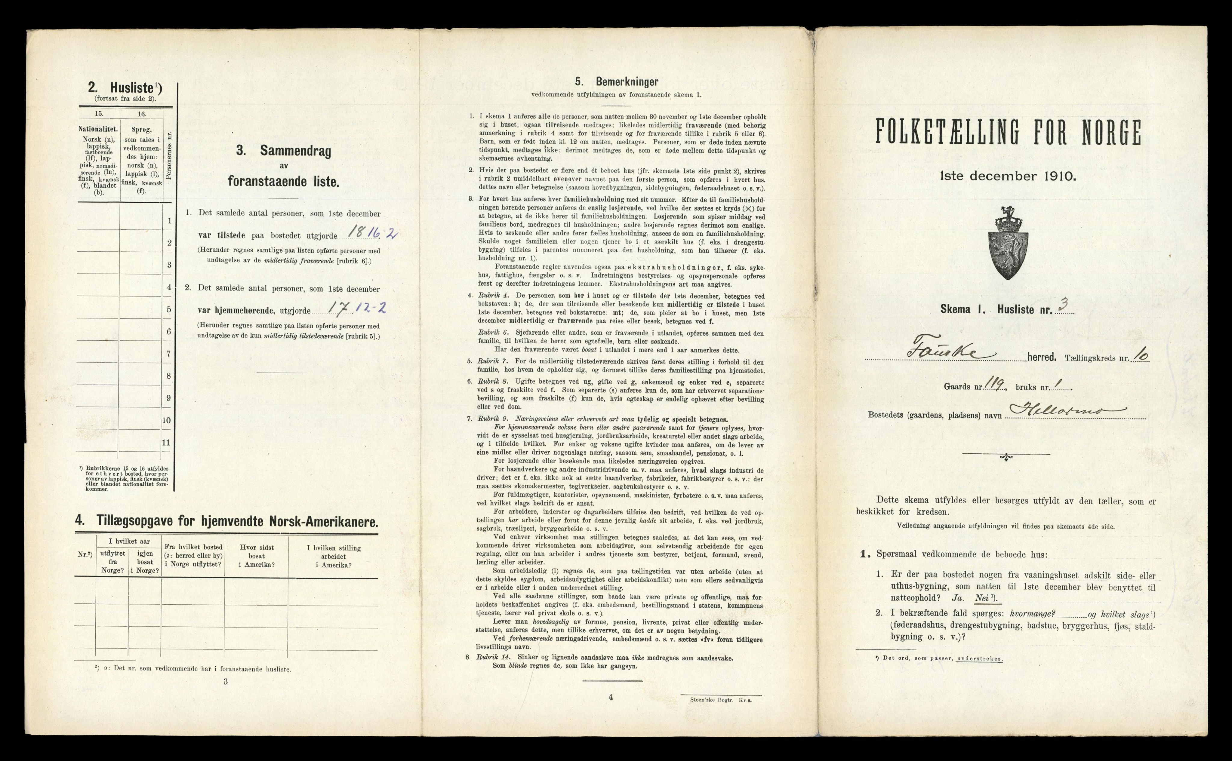 RA, 1910 census for Fauske, 1910, p. 544