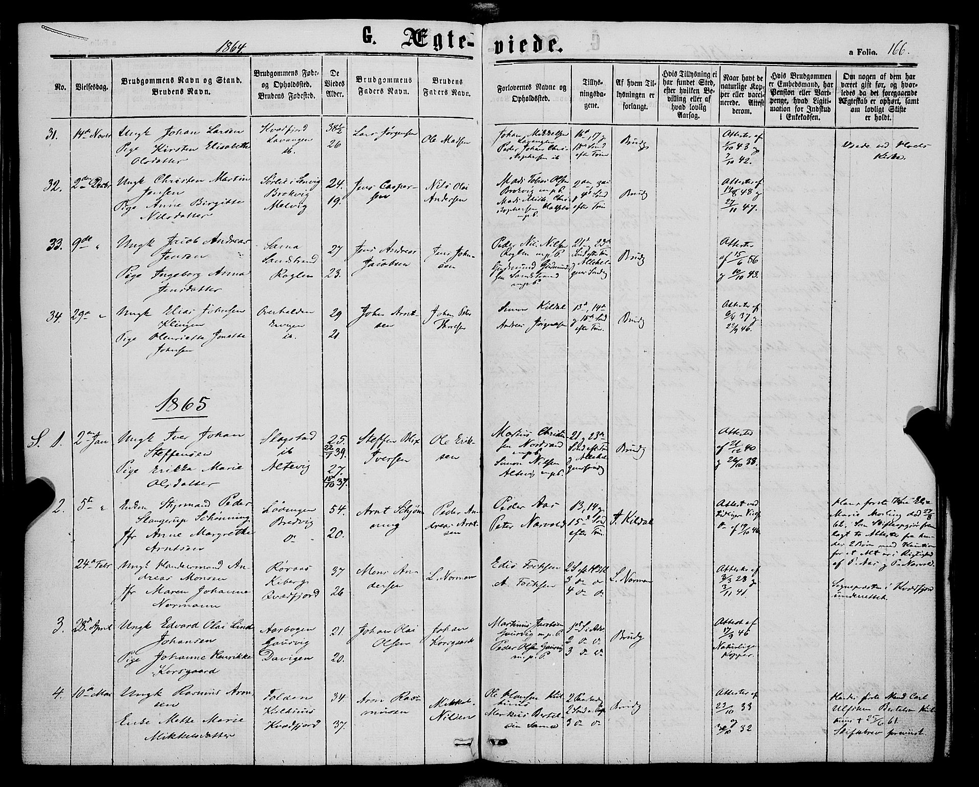 Trondenes sokneprestkontor, AV/SATØ-S-1319/H/Ha/L0012kirke: Parish register (official) no. 12, 1863-1870, p. 166