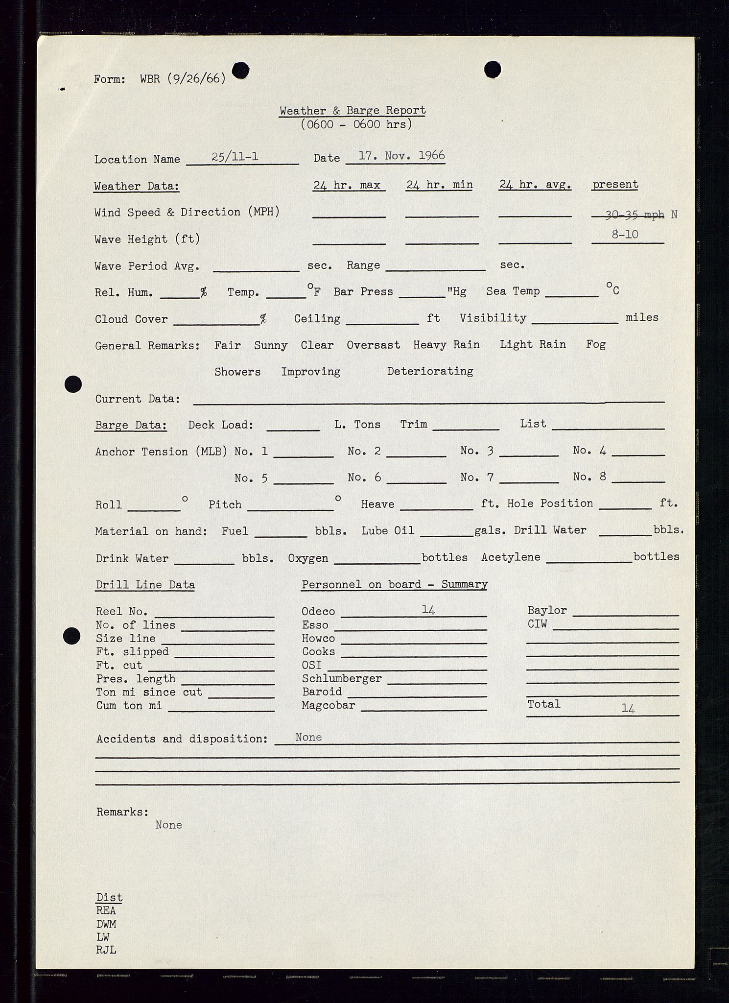 Pa 1512 - Esso Exploration and Production Norway Inc., AV/SAST-A-101917/E/Ea/L0012: Well 25/11-1 og Well 25/10-3, 1966-1967, p. 126