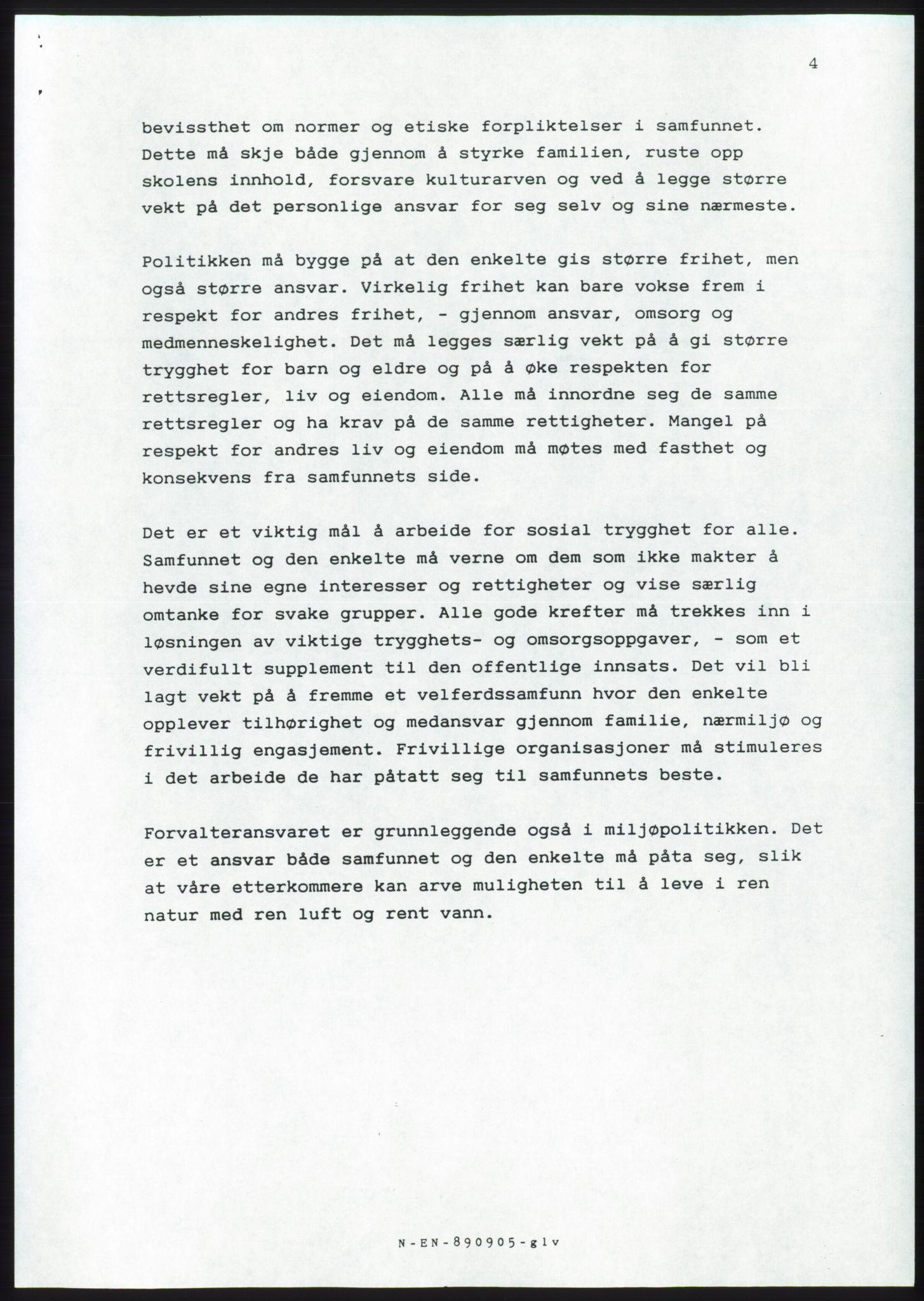 Forhandlingsmøtene 1989 mellom Høyre, KrF og Senterpartiet om dannelse av regjering, RA/PA-0697/A/L0001: Forhandlingsprotokoll med vedlegg, 1989, p. 5