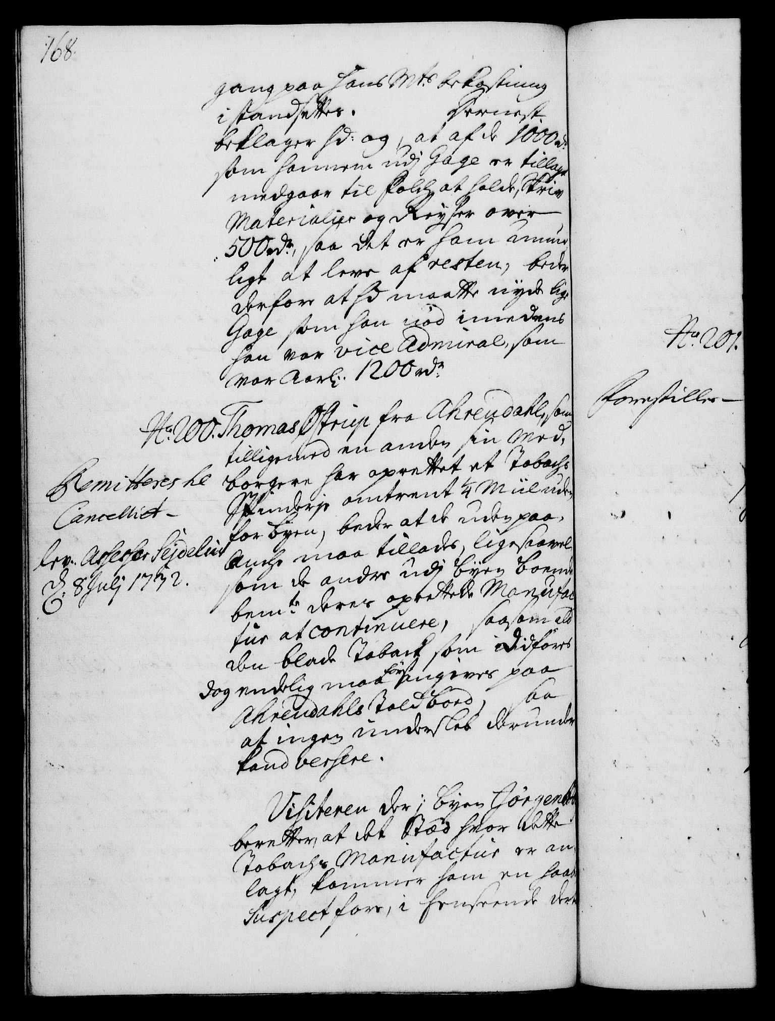 Rentekammeret, Kammerkanselliet, RA/EA-3111/G/Gh/Gha/L0014: Norsk ekstraktmemorialprotokoll. Merket RK 53.59, 1731-1732, p. 168
