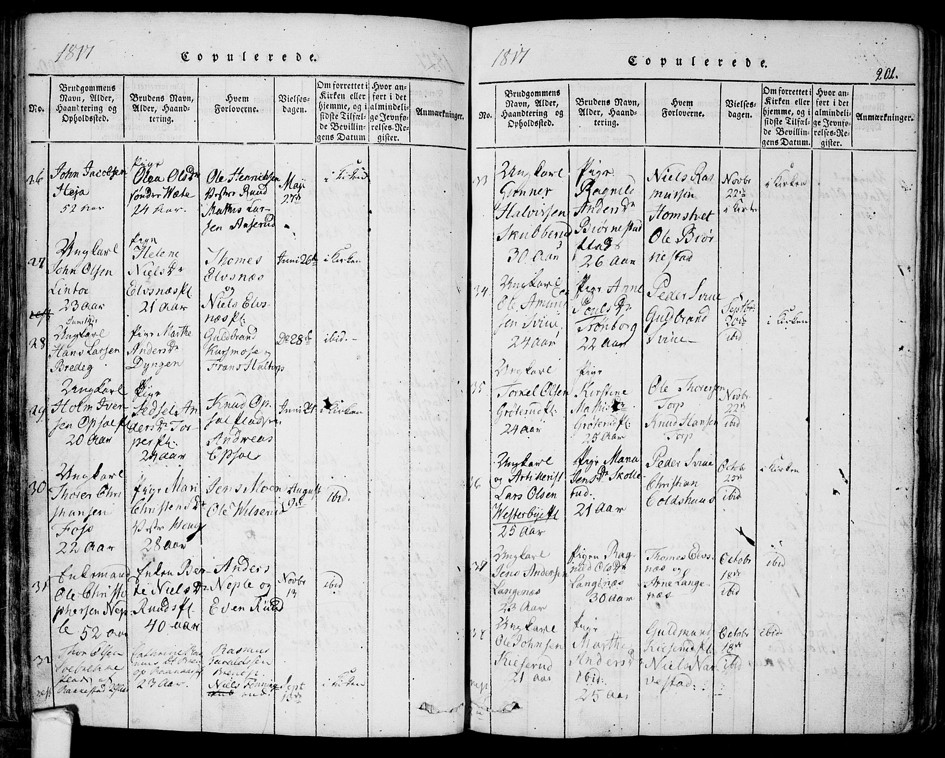 Eidsberg prestekontor Kirkebøker, AV/SAO-A-10905/F/Fa/L0007: Parish register (official) no. I 7, 1814-1832, p. 201