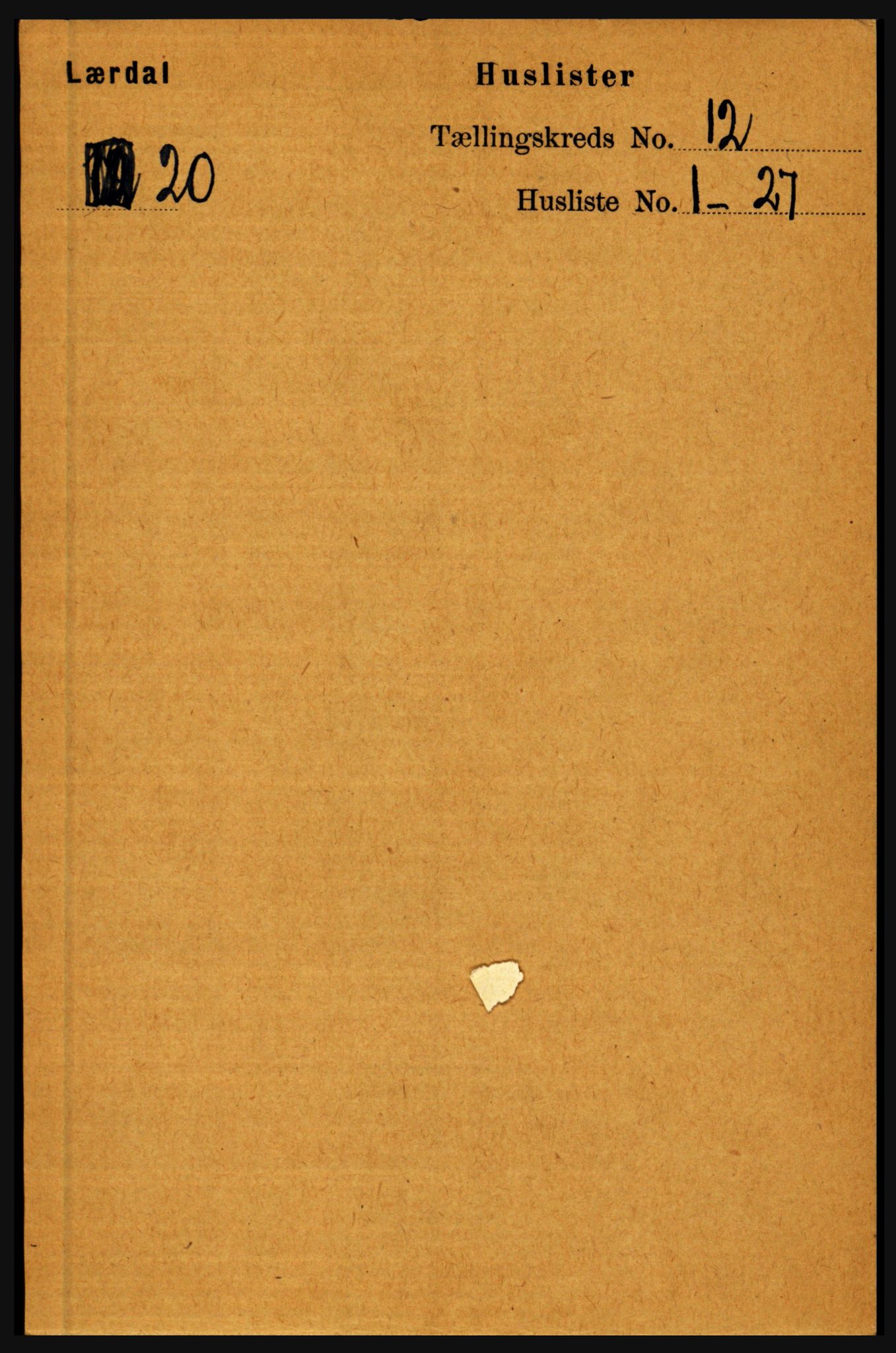 RA, 1891 census for 1422 Lærdal, 1891, p. 2518