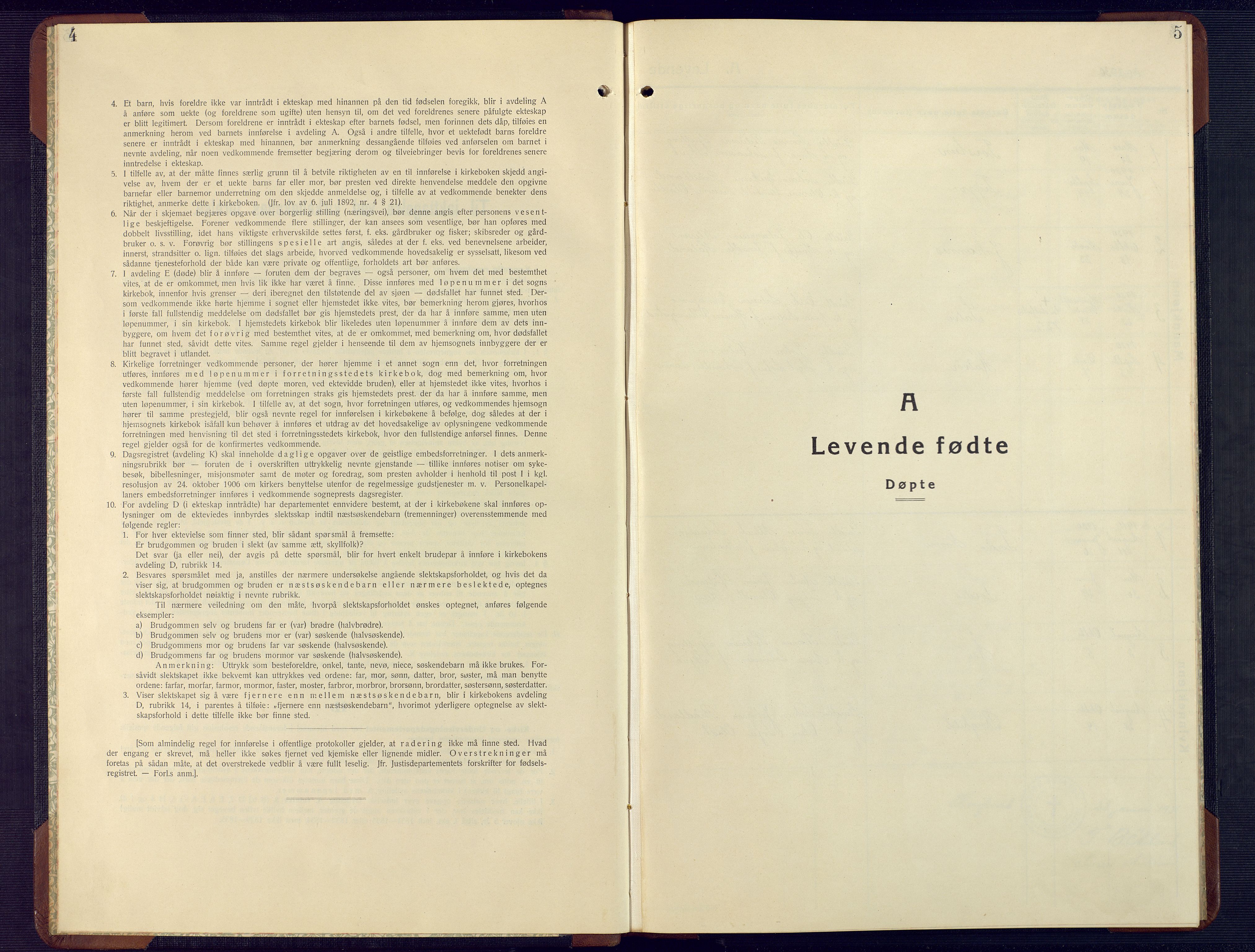 Nord-Audnedal sokneprestkontor, SAK/1111-0032/F/Fb/Fbb/L0006: Parish register (copy) no. B 6, 1930-1948, p. 4-5