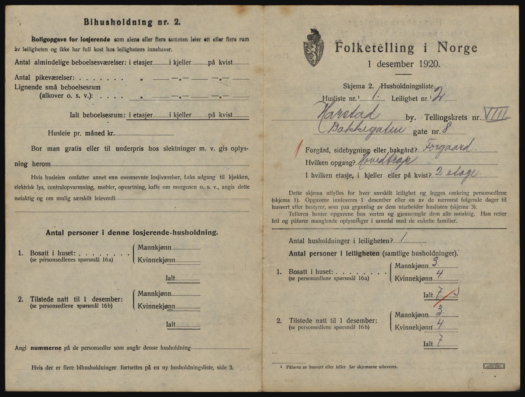 SATØ, 1920 census for Harstad, 1920, p. 2117