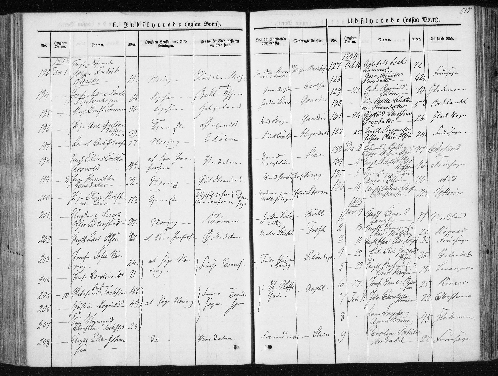 Ministerialprotokoller, klokkerbøker og fødselsregistre - Sør-Trøndelag, SAT/A-1456/601/L0049: Parish register (official) no. 601A17, 1839-1847, p. 517