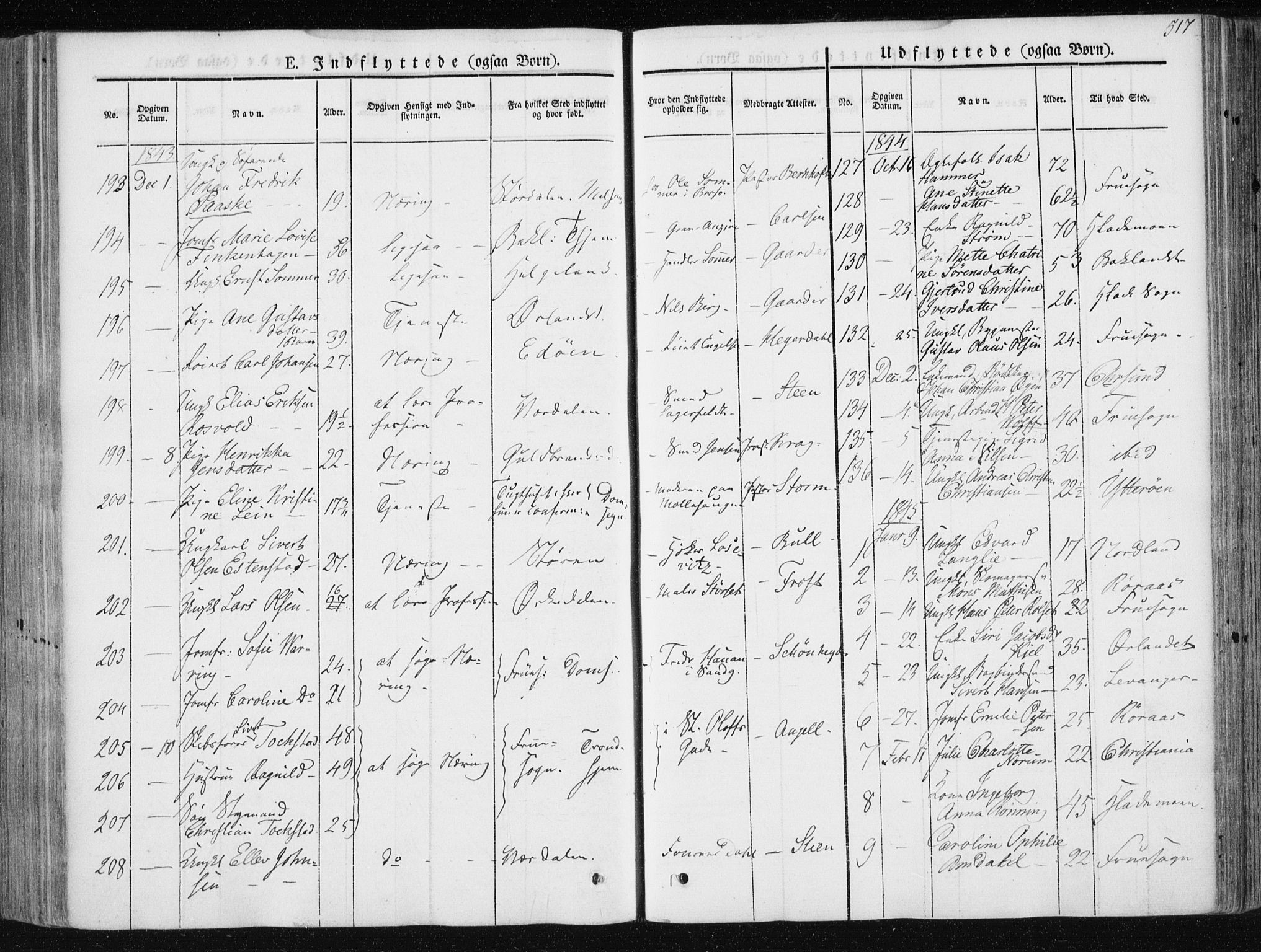 Ministerialprotokoller, klokkerbøker og fødselsregistre - Sør-Trøndelag, AV/SAT-A-1456/601/L0049: Parish register (official) no. 601A17, 1839-1847, p. 517