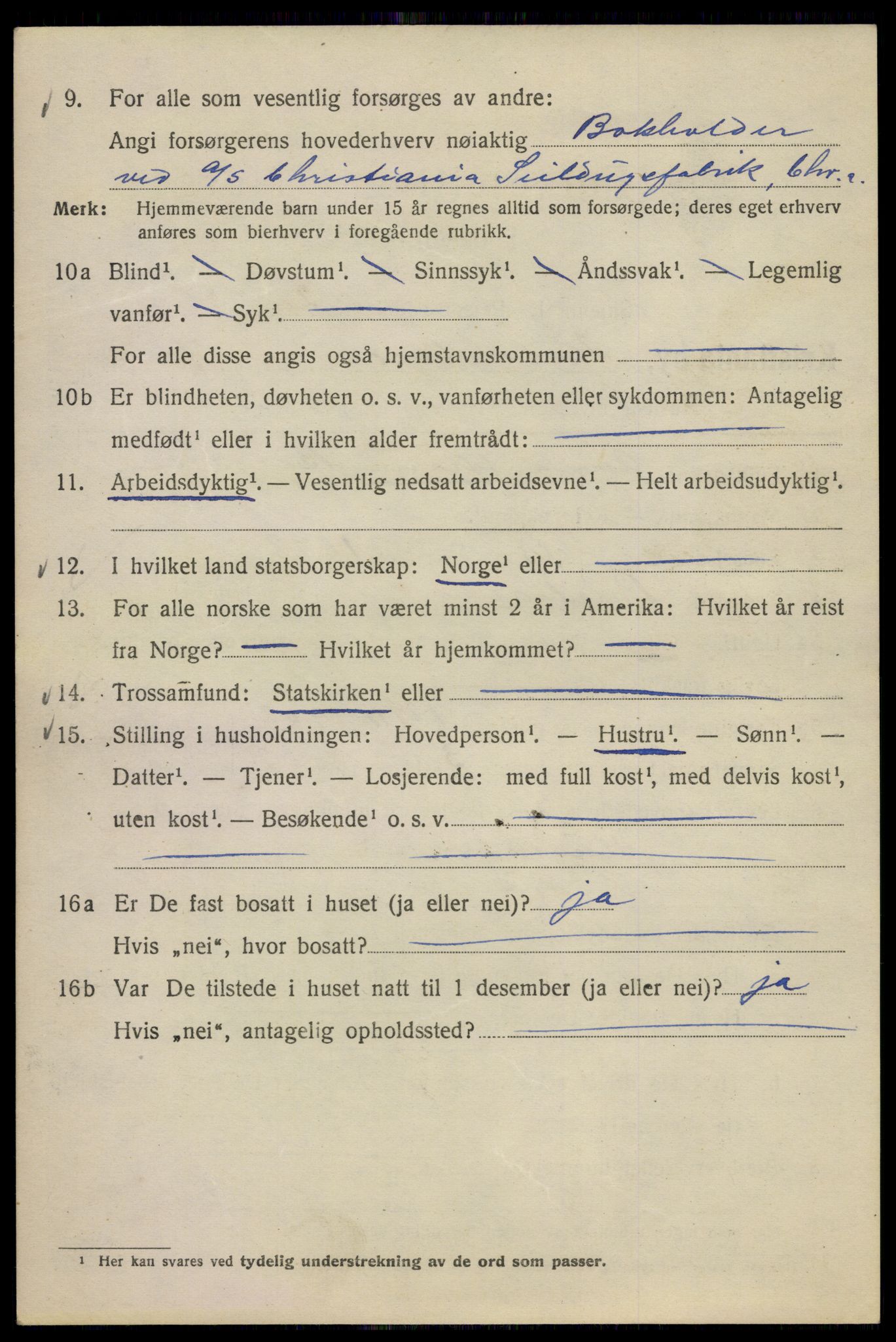 SAO, 1920 census for Kristiania, 1920, p. 296720