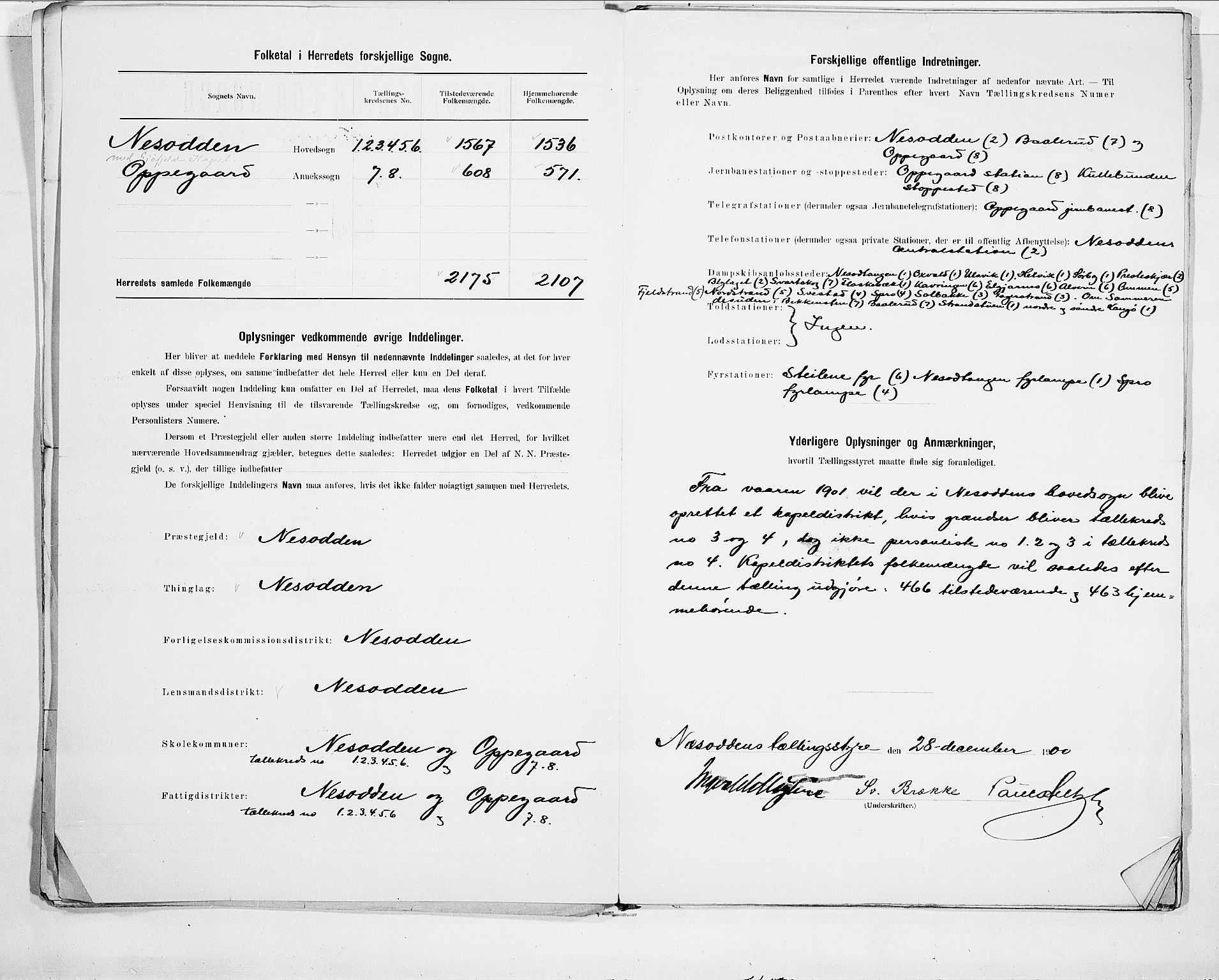 SAO, 1900 census for Nesodden, 1900, p. 3