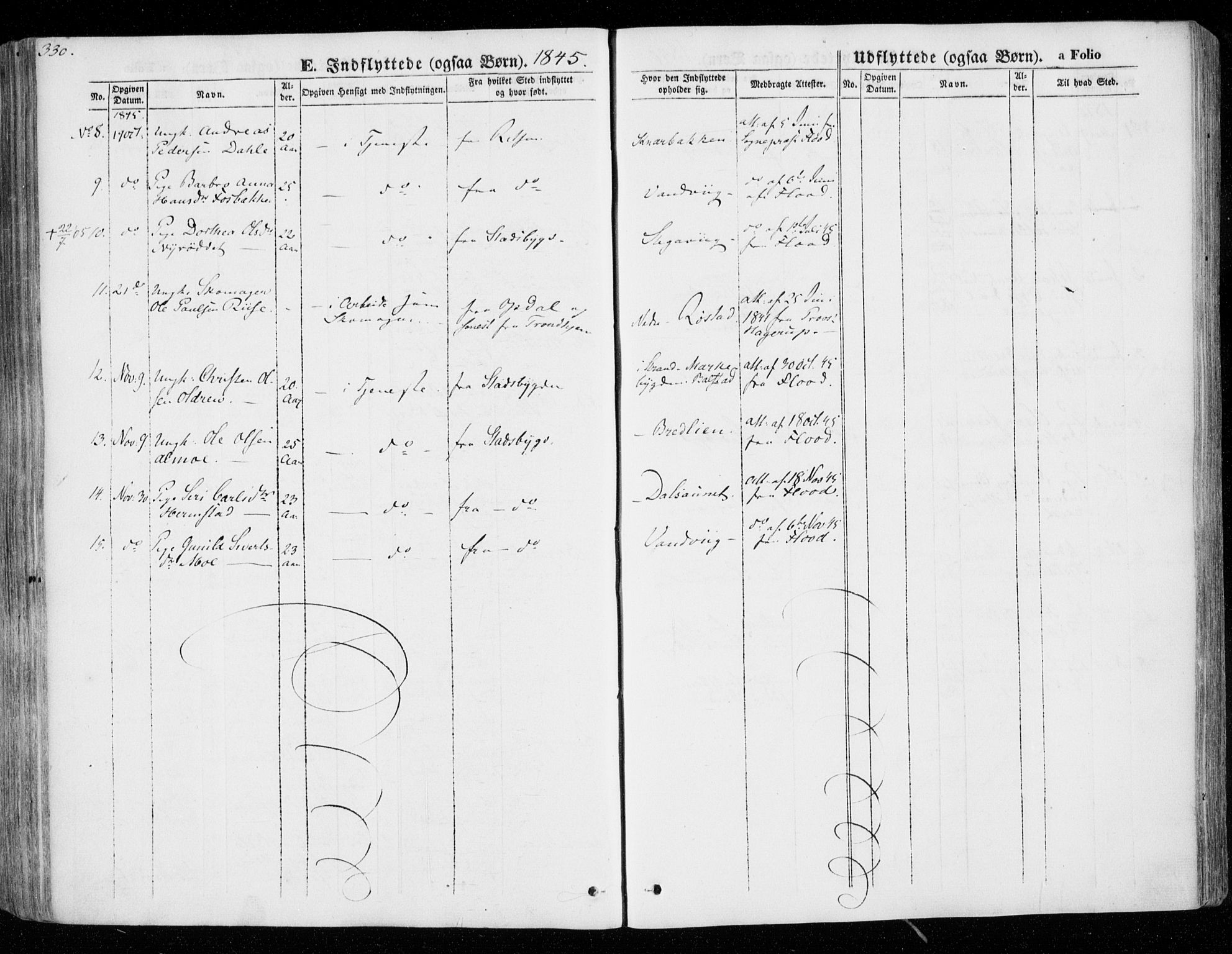 Ministerialprotokoller, klokkerbøker og fødselsregistre - Nord-Trøndelag, SAT/A-1458/701/L0007: Parish register (official) no. 701A07 /1, 1842-1854, p. 330