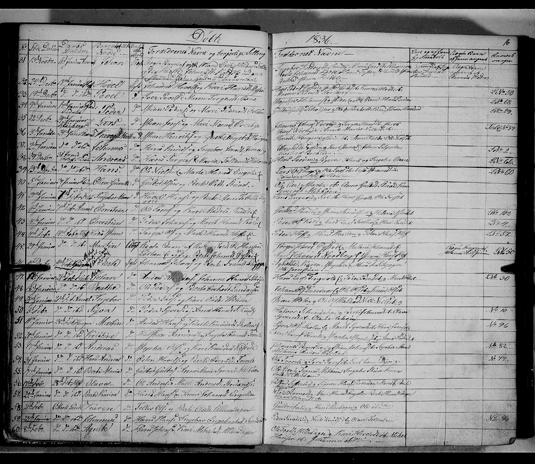 Land prestekontor, AV/SAH-PREST-120/H/Ha/Hab/L0002: Parish register (copy) no. 2, 1833-1849, p. 16