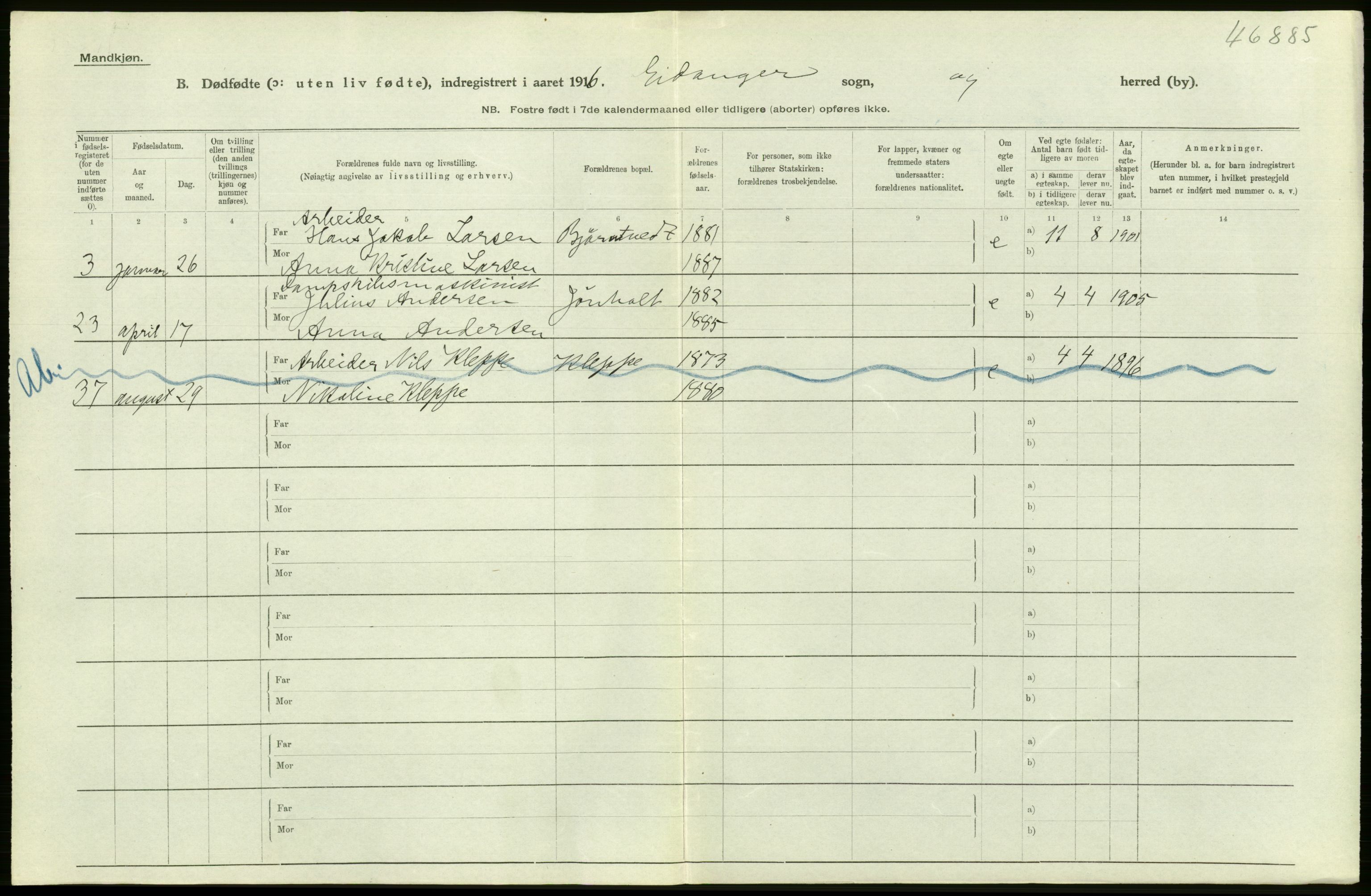 Statistisk sentralbyrå, Sosiodemografiske emner, Befolkning, RA/S-2228/D/Df/Dfb/Dfbf/L0024: Bratsberg amt: Døde, dødfødte. Bygder og byer., 1916, p. 58