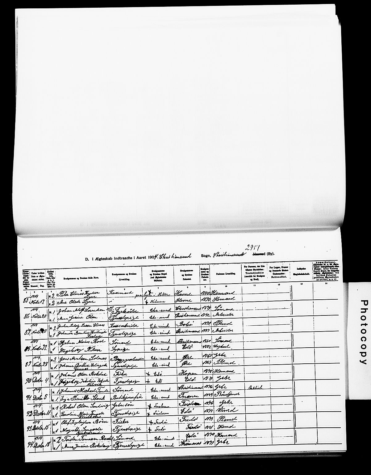 Ministerialprotokoller, klokkerbøker og fødselsregistre - Møre og Romsdal, AV/SAT-A-1454/572/L0859: Parish register (official) no. 572D03, 1903-1916