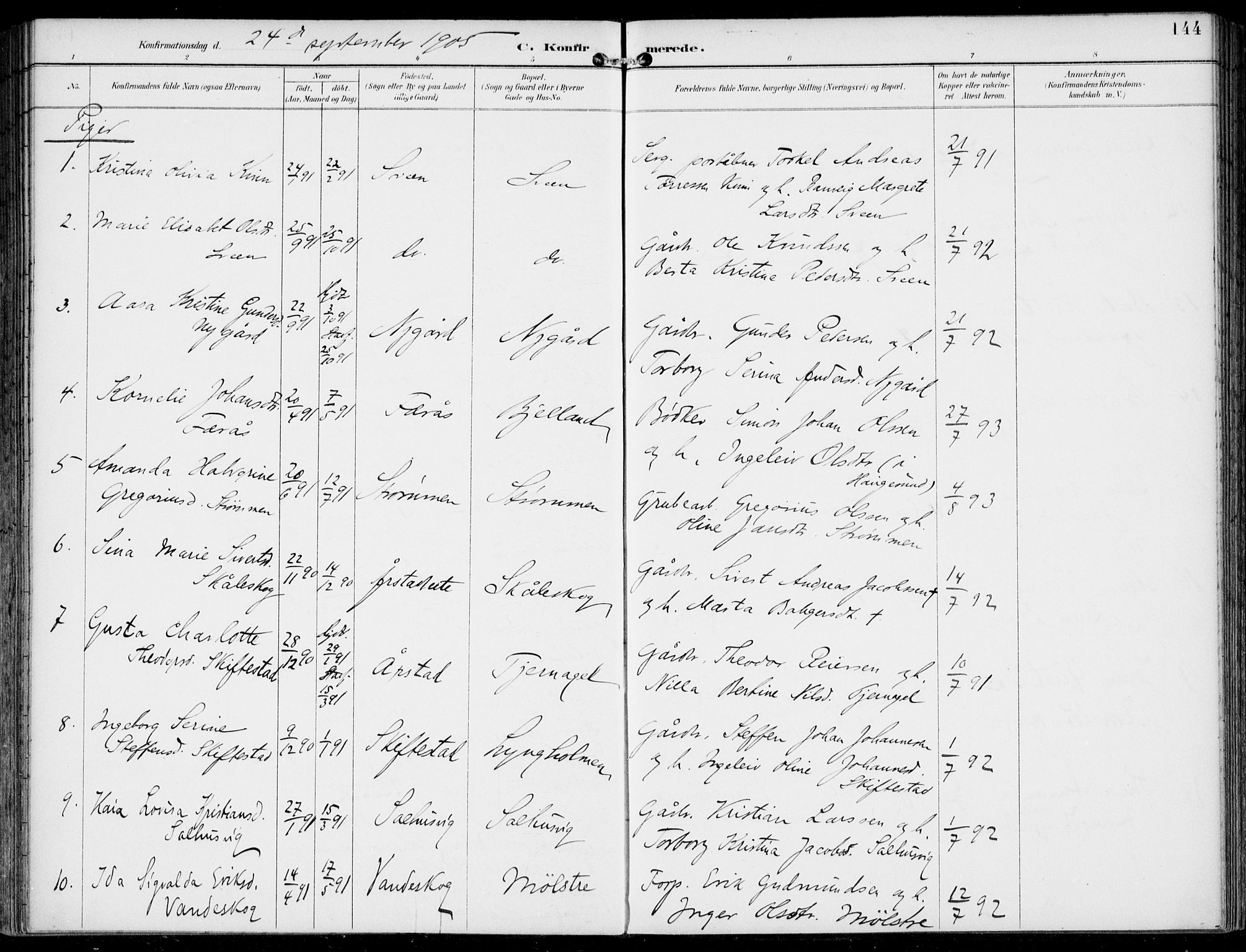 Sveio Sokneprestembete, AV/SAB-A-78501/H/Haa: Parish register (official) no. B  3, 1894-1906, p. 144