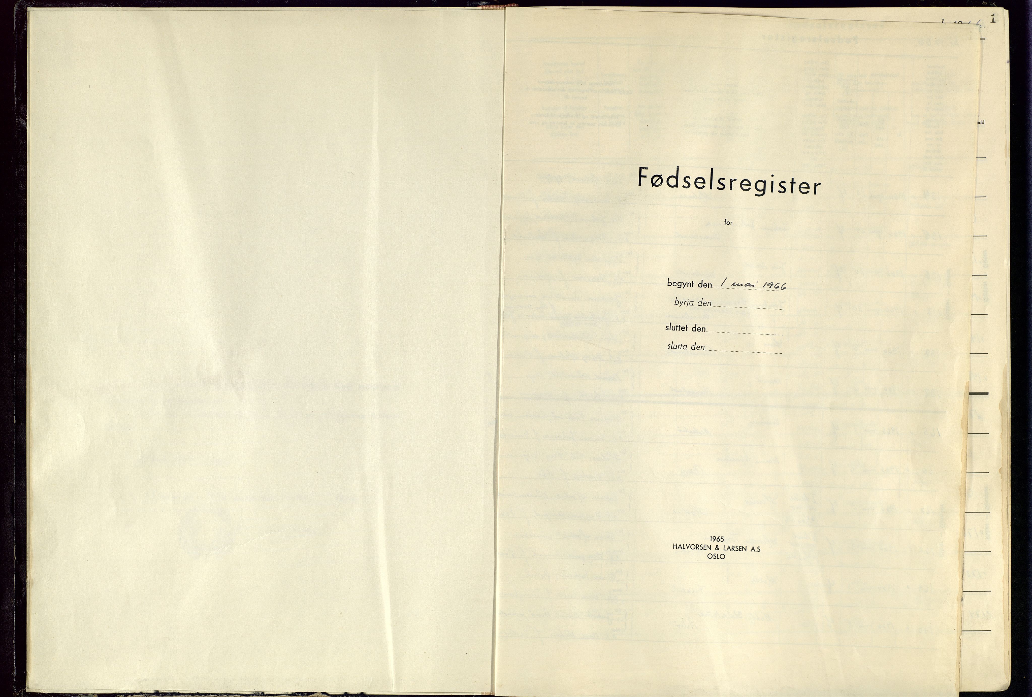 Domkirken sokneprestkontor, AV/SAST-A-101812/002/A/L0014: Birth register no. 14, 1966-1971