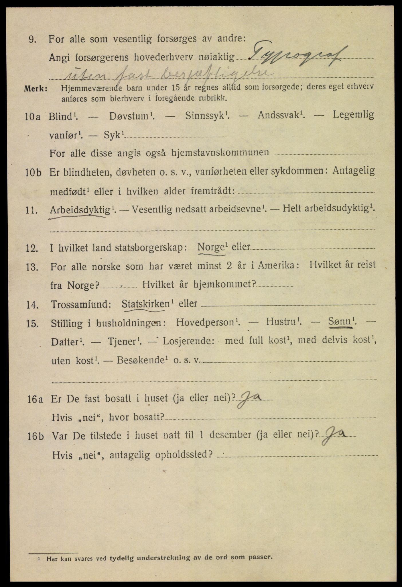 SAH, 1920 census for Hamar, 1920, p. 5144