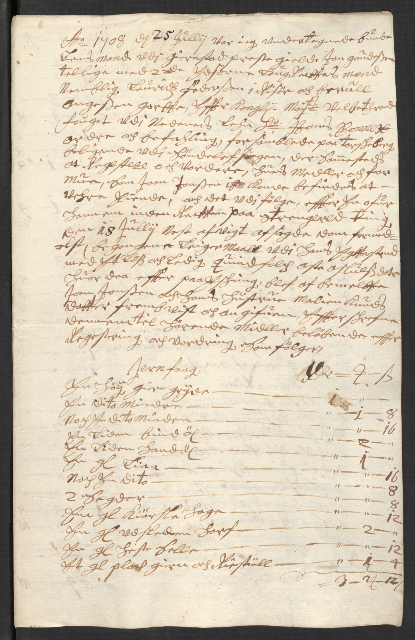 Rentekammeret inntil 1814, Reviderte regnskaper, Fogderegnskap, AV/RA-EA-4092/R39/L2318: Fogderegnskap Nedenes, 1706-1709, p. 269