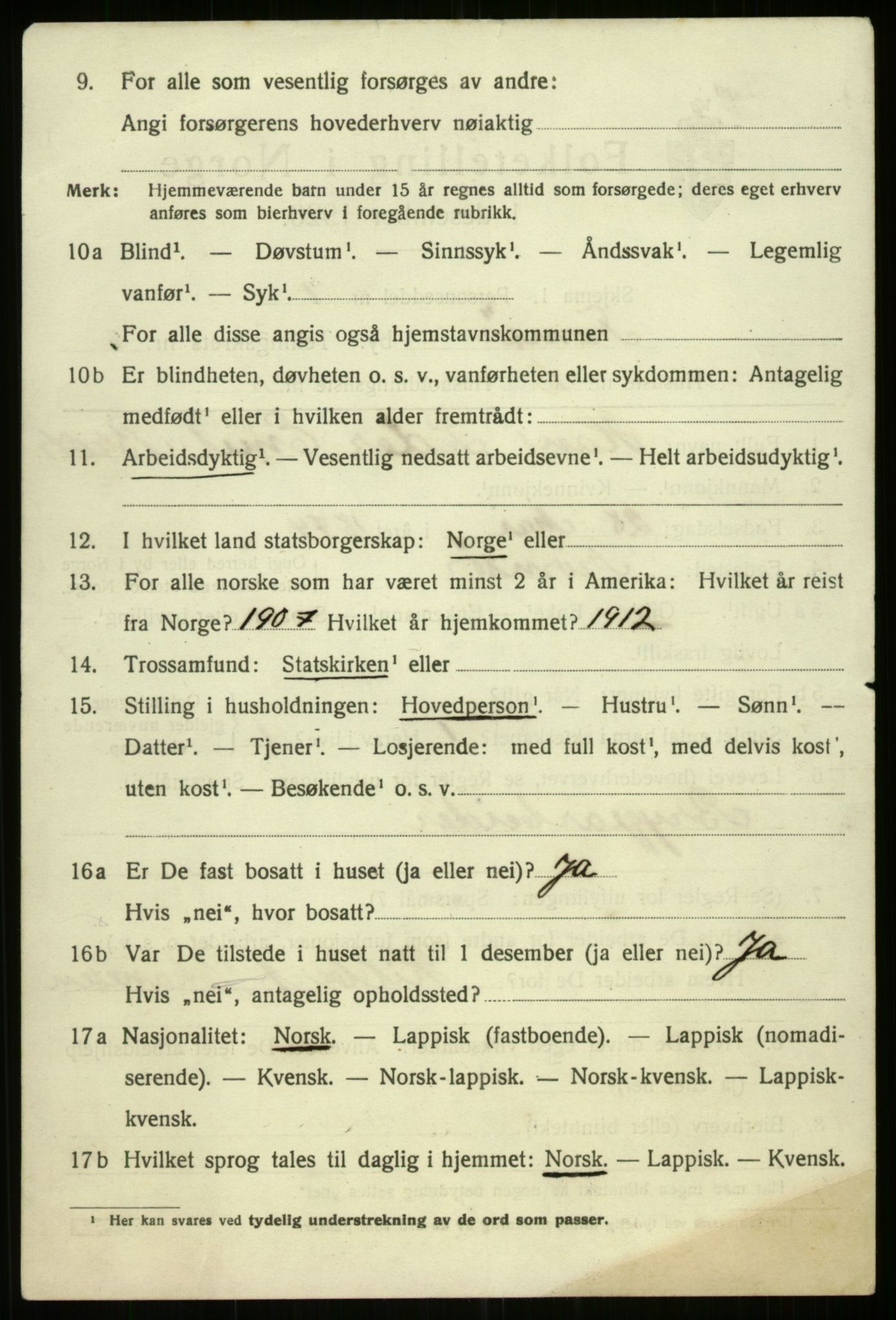 SATØ, 1920 census for Tromsø, 1920, p. 15075