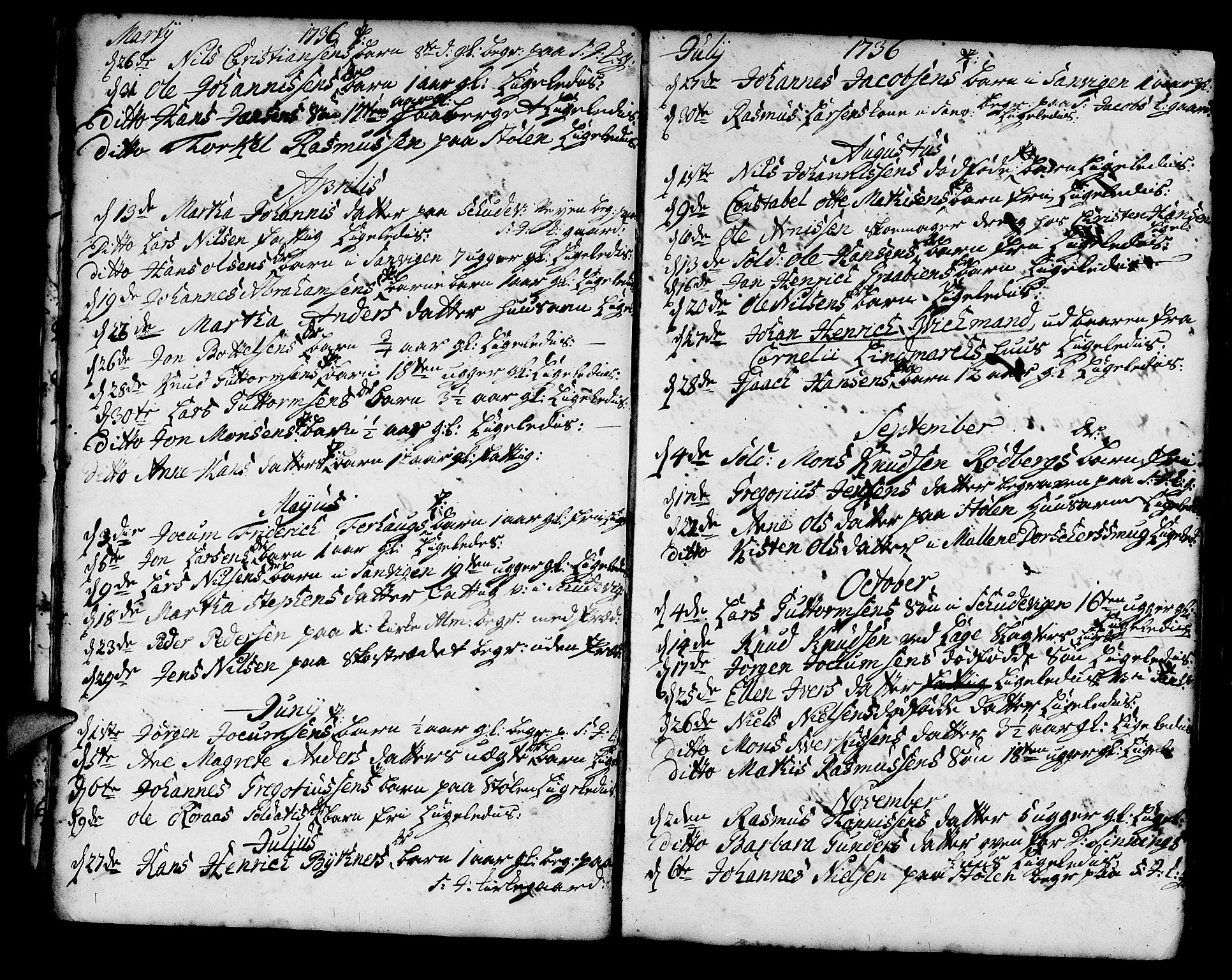 Korskirken sokneprestembete, SAB/A-76101/H/Haa/L0011: Parish register (official) no. A 11, 1731-1785, p. 16