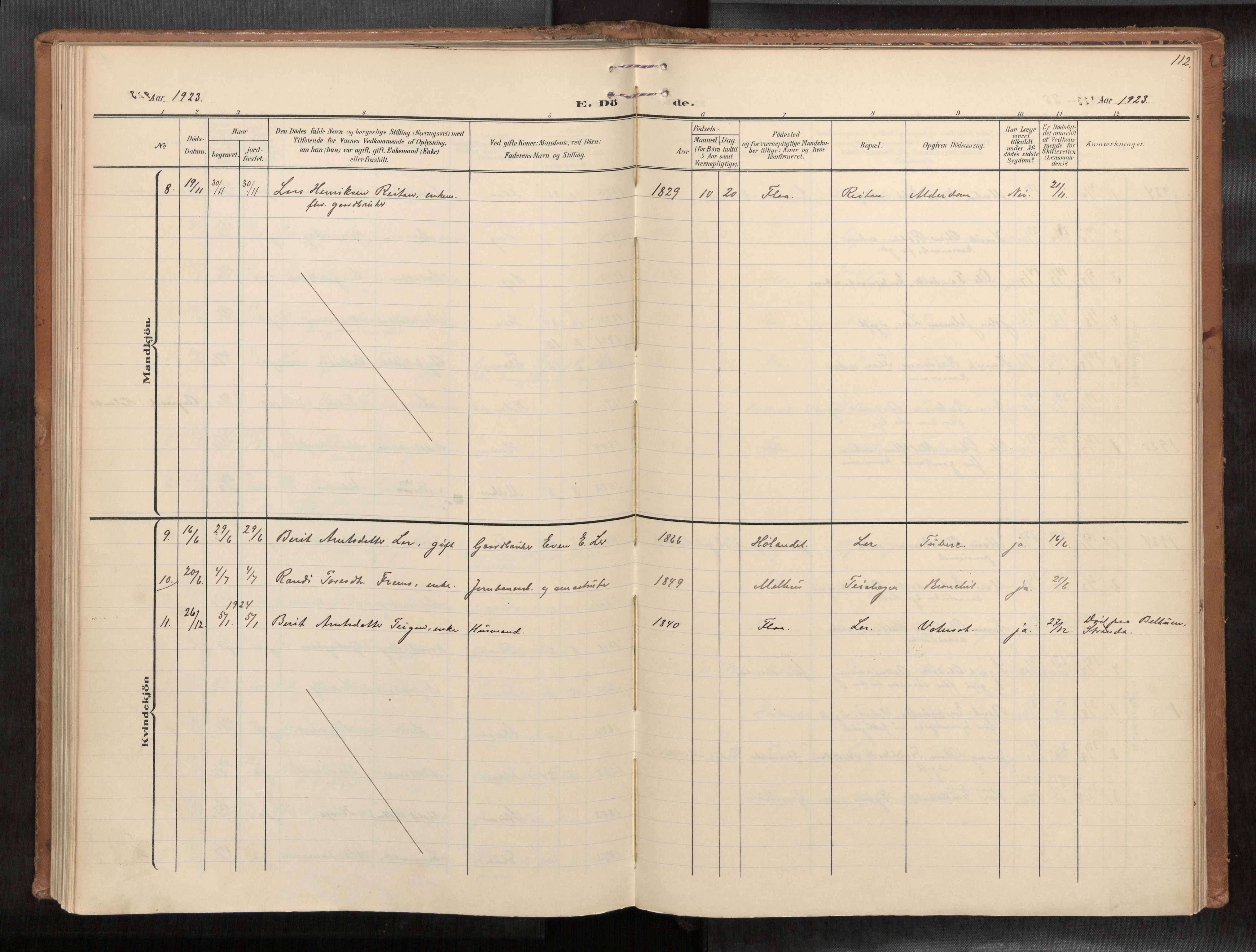 Ministerialprotokoller, klokkerbøker og fødselsregistre - Sør-Trøndelag, AV/SAT-A-1456/693/L1119b: Parish register (official) no. 693A02, 1906-1936, p. 112