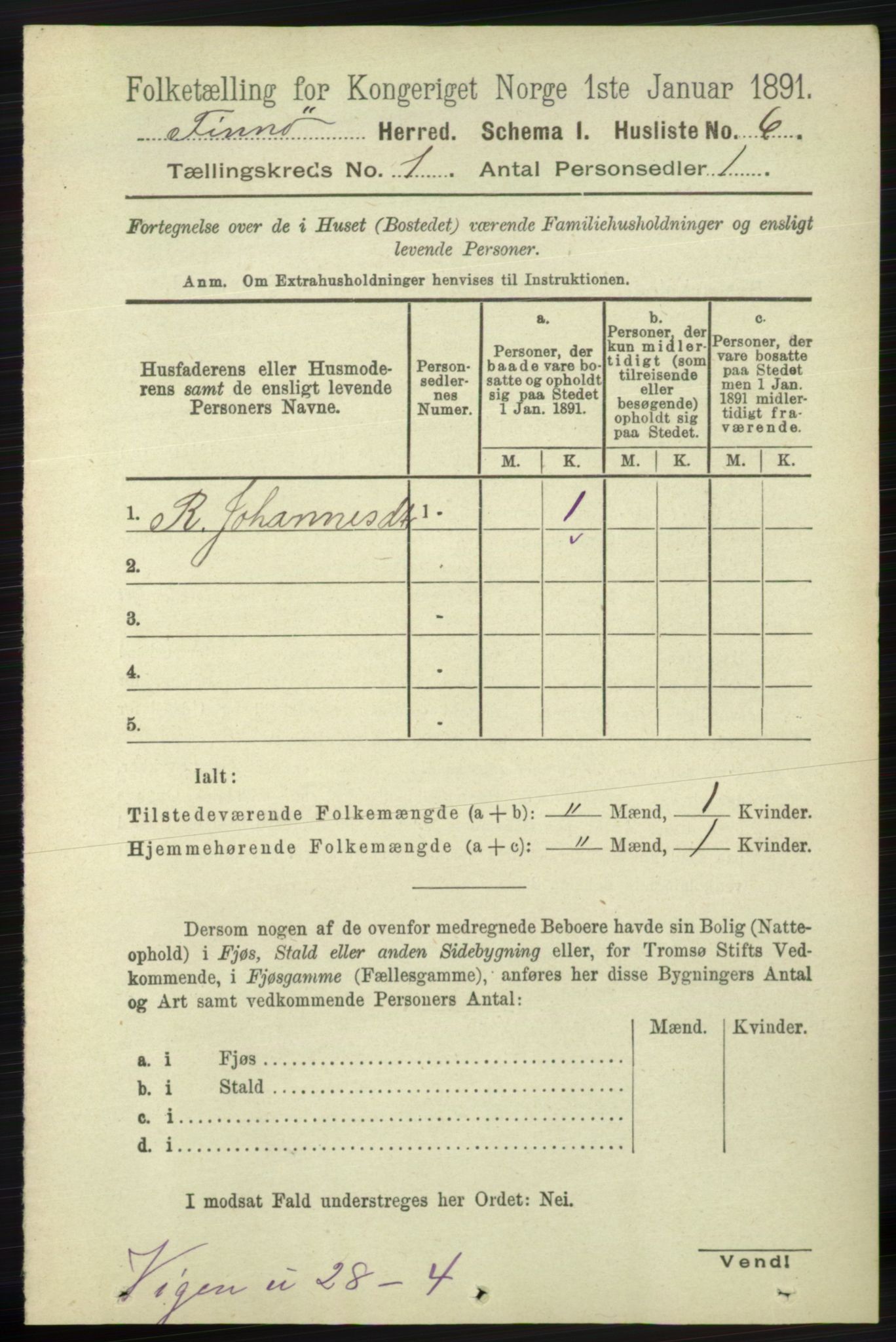 RA, 1891 census for 1141 Finnøy, 1891, p. 29