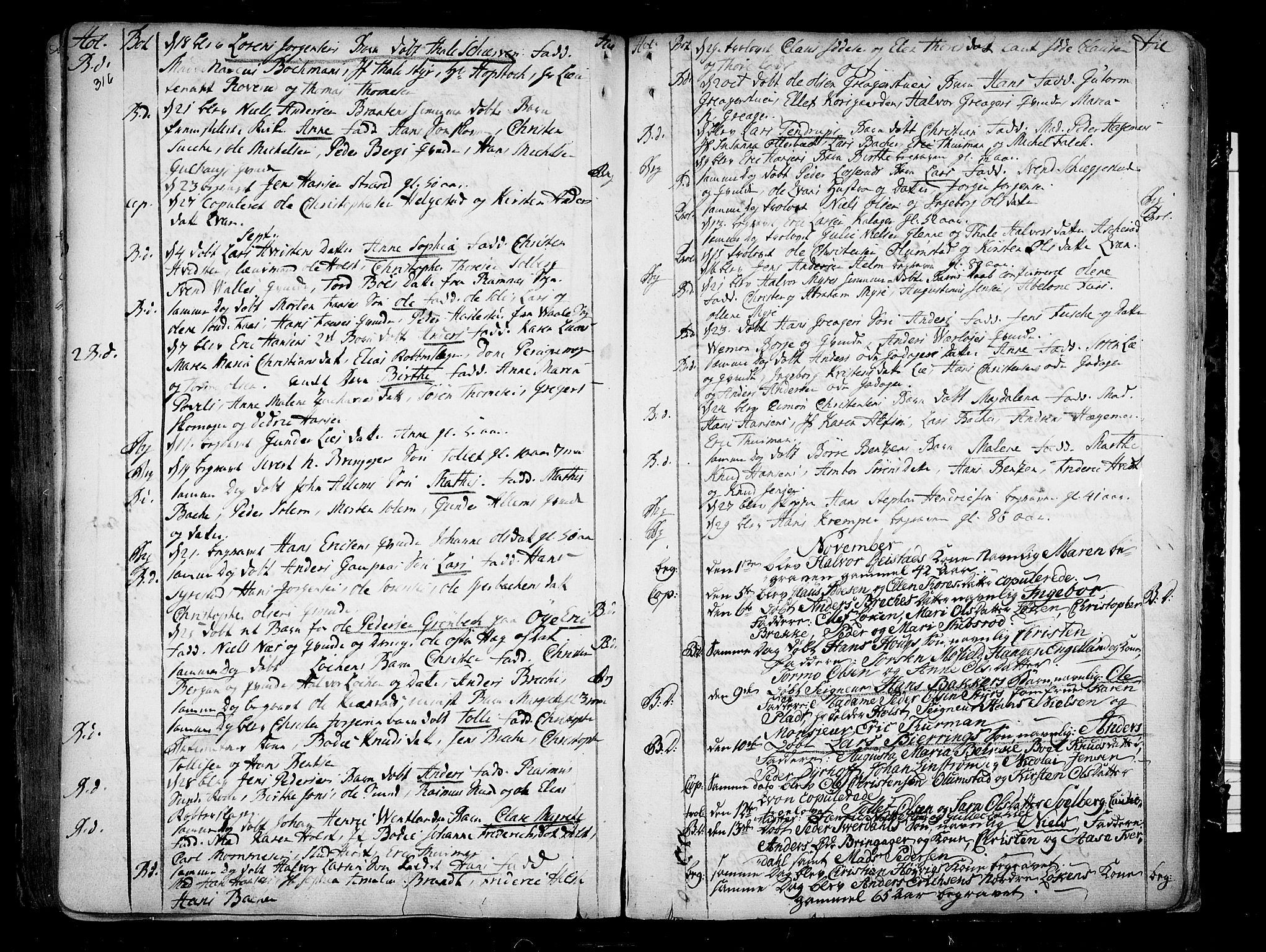 Botne kirkebøker, AV/SAKO-A-340/F/Fa/L0001a: Parish register (official) no. I 1A, 1707-1778, p. 316-317