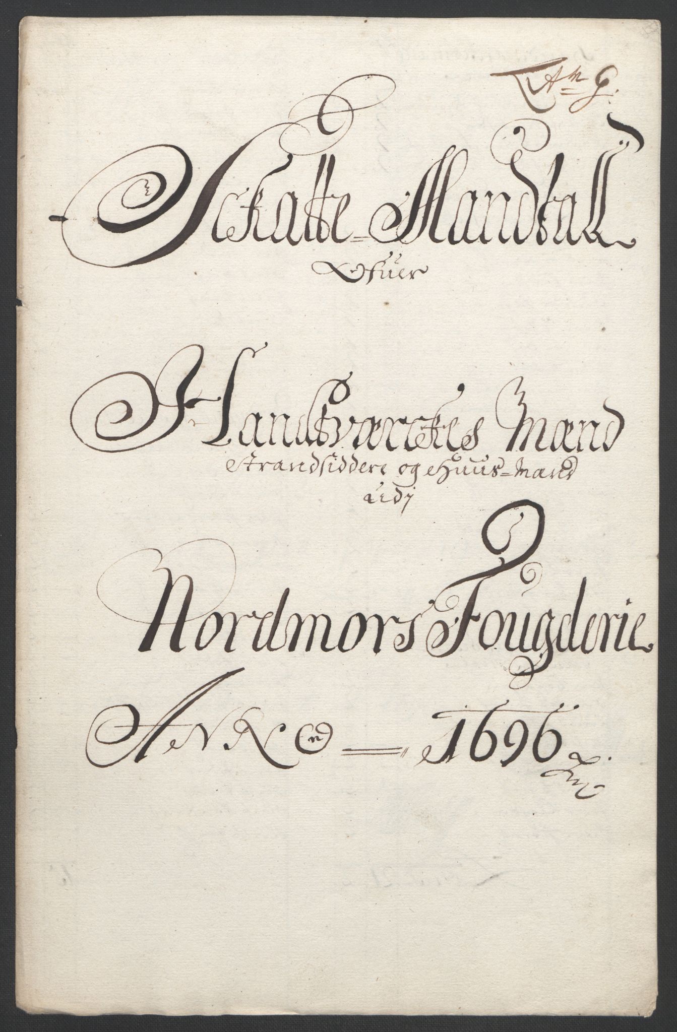 Rentekammeret inntil 1814, Reviderte regnskaper, Fogderegnskap, RA/EA-4092/R56/L3736: Fogderegnskap Nordmøre, 1694-1696, p. 424