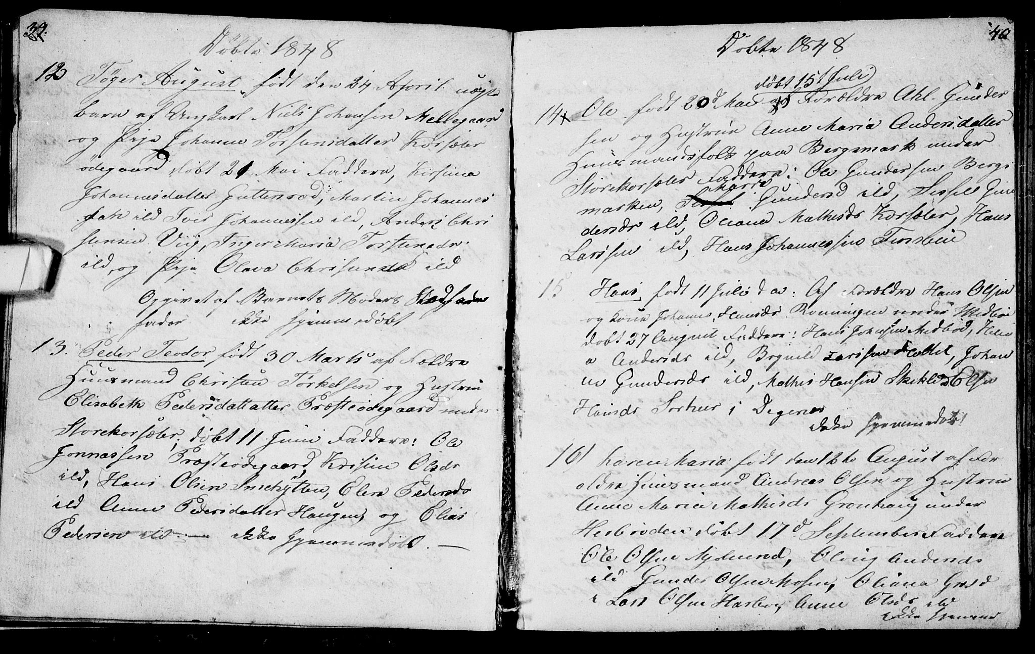 Berg prestekontor Kirkebøker, AV/SAO-A-10902/G/Gc/L0001: Parish register (copy) no. III 1, 1844-1855, p. 39-40