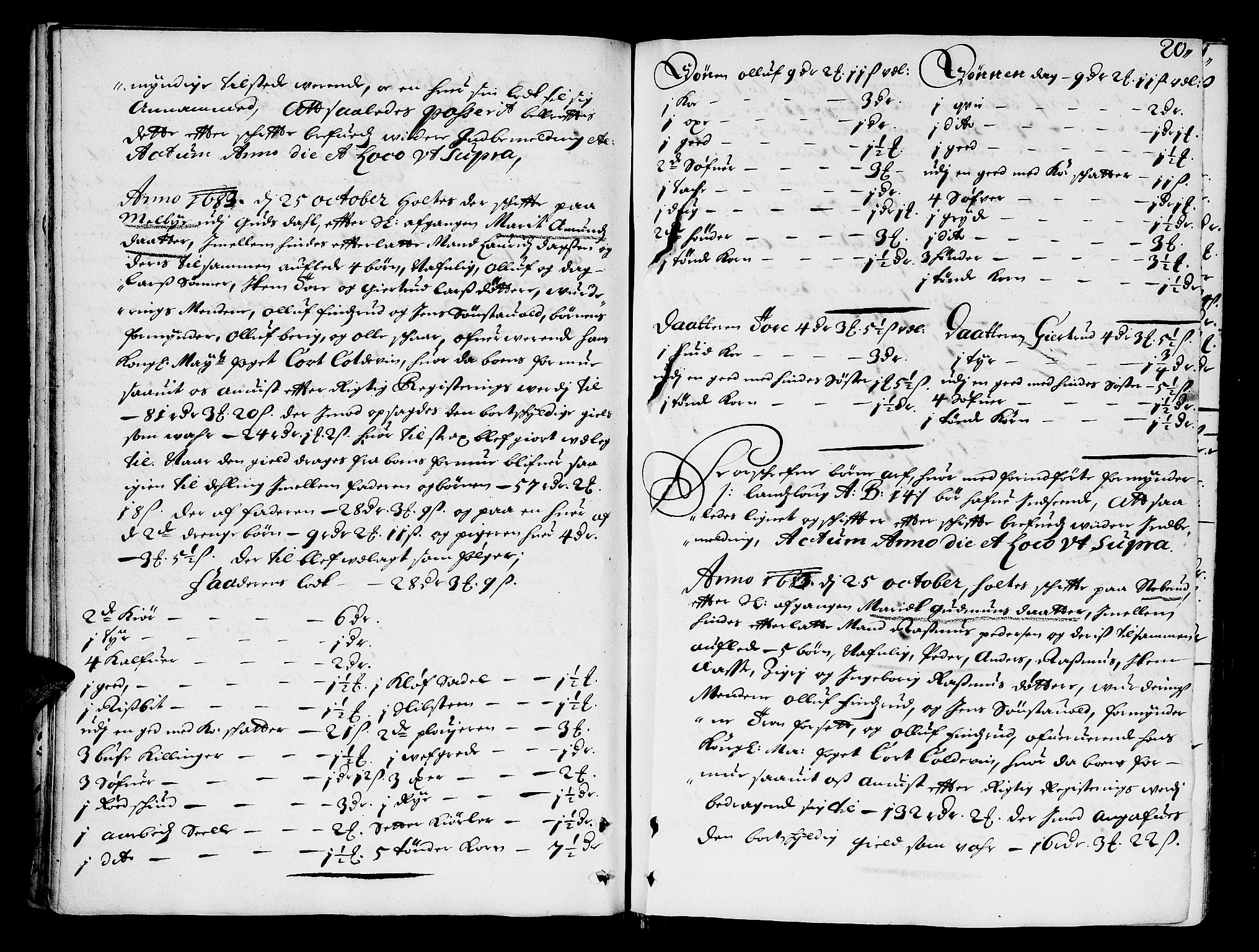 Sorenskriverier i Gudbrandsdalen, AV/SAH-TING-036/J/Ja/Jab/L0001: Skifteprotokoll - Sør-Gudbrandsdal, 1682-1721, p. 19b-20a