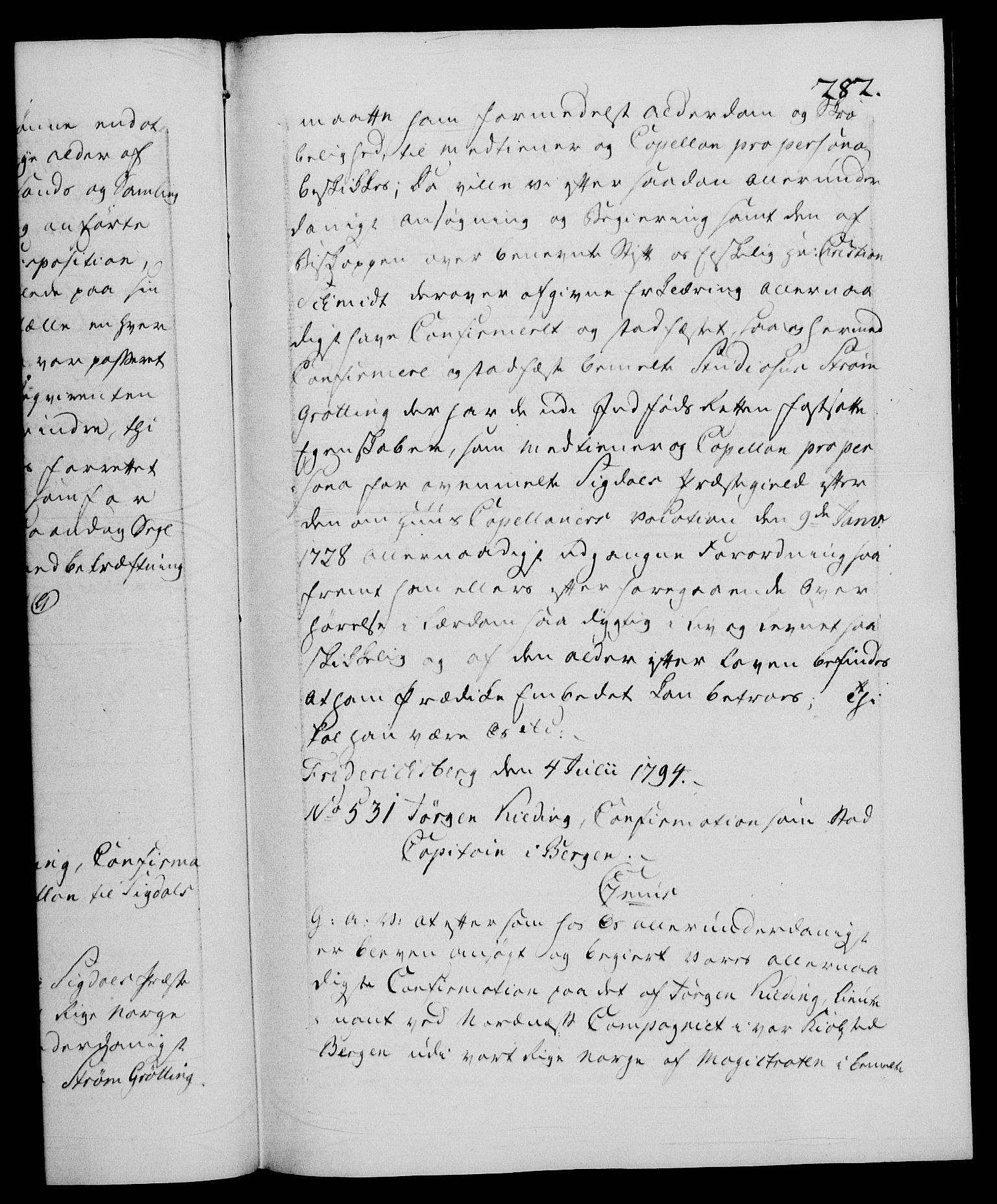 Danske Kanselli 1572-1799, RA/EA-3023/F/Fc/Fca/Fcaa/L0055: Norske registre, 1794, p. 282a
