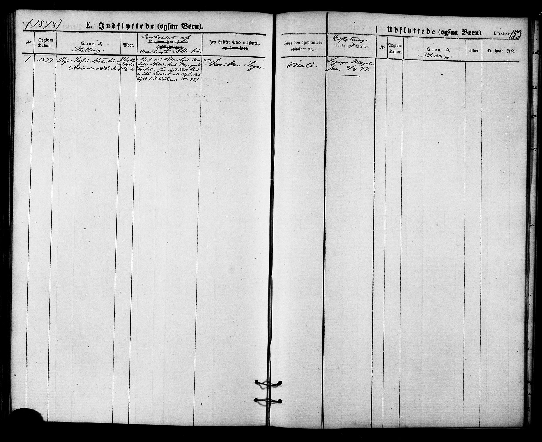 Sand/Bjarkøy sokneprestkontor, AV/SATØ-S-0811/I/Ia/Iaa/L0002kirke: Parish register (official) no. 2, 1870-1878, p. 153