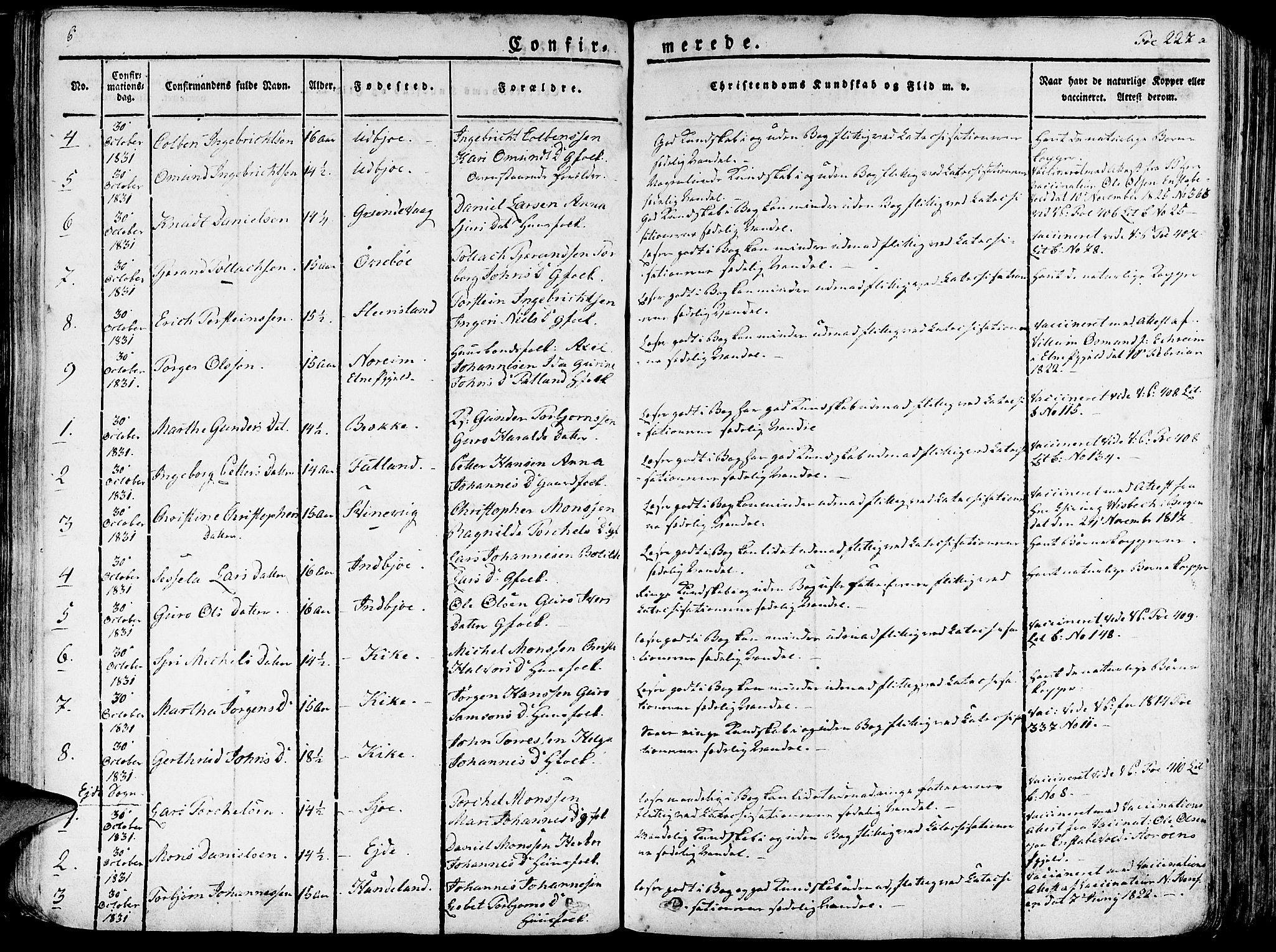 Fjelberg sokneprestembete, SAB/A-75201/H/Haa: Parish register (official) no. A 5, 1822-1834, p. 227
